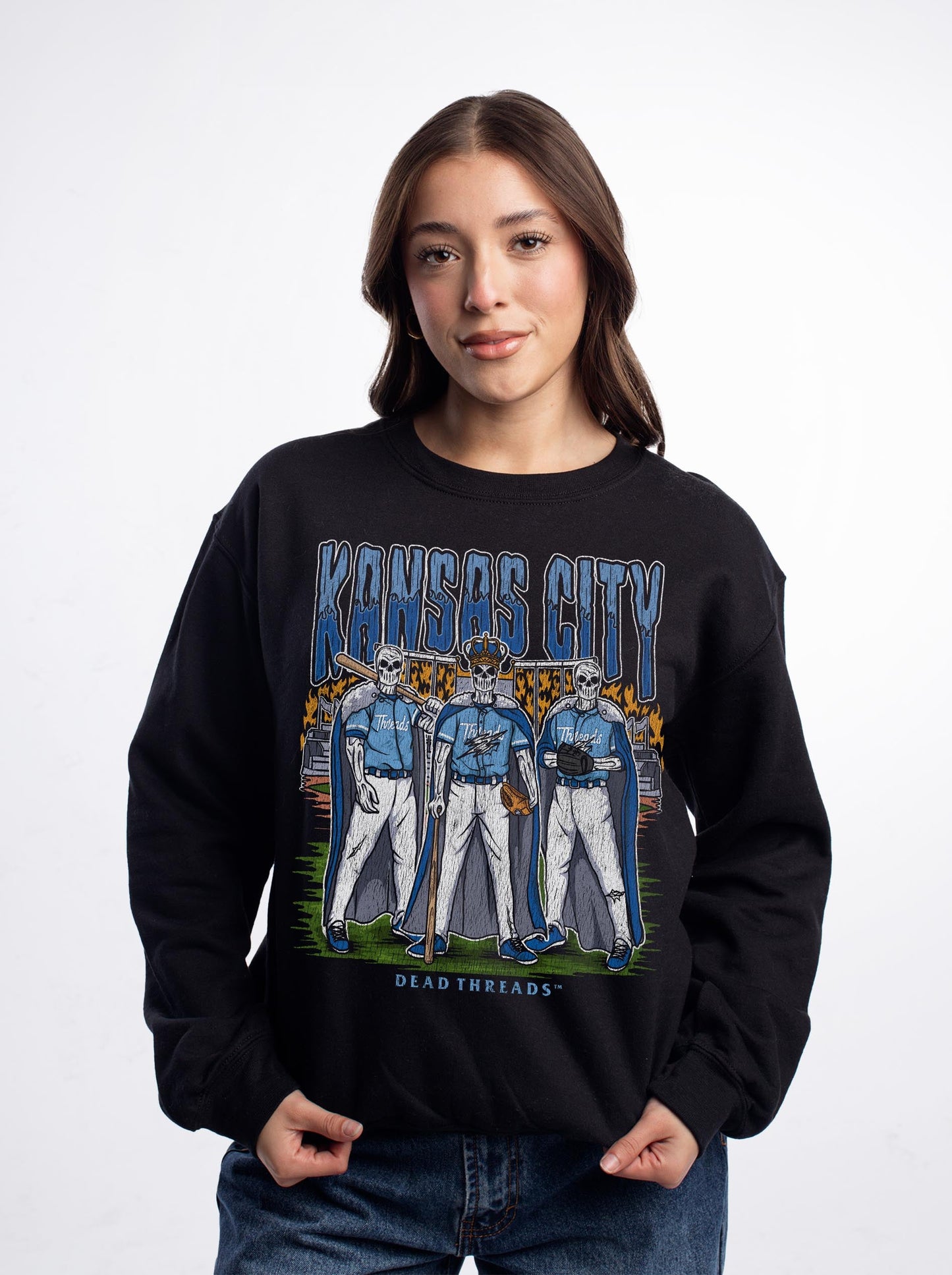 KANSAS CITY BASEBALL CREWNECK SWEATSHIRT – Sweatshirt – Dead Threads Apparel