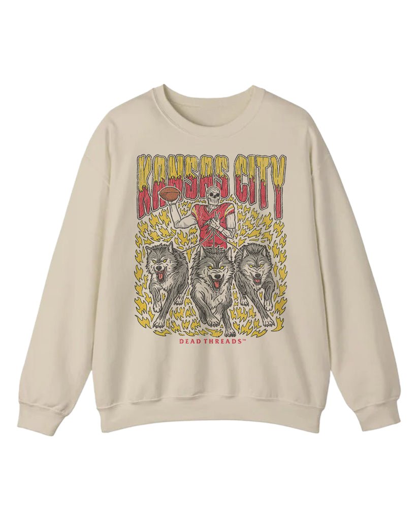 KANSAS CITY FOOTBALL v1 CREWNECK SWEATSHIRT – Sweatshirt – Dead Threads Apparel