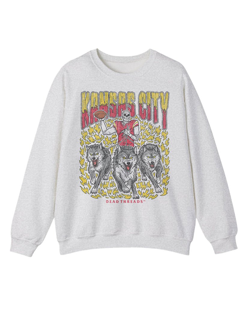 KANSAS CITY FOOTBALL v1 CREWNECK SWEATSHIRT – Sweatshirt – Dead Threads Apparel