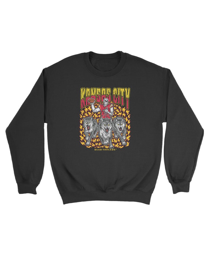 KANSAS CITY FOOTBALL v1 KIDS CREWNECK SWEATSHIRT – Kids clothes – Dead Threads Apparel