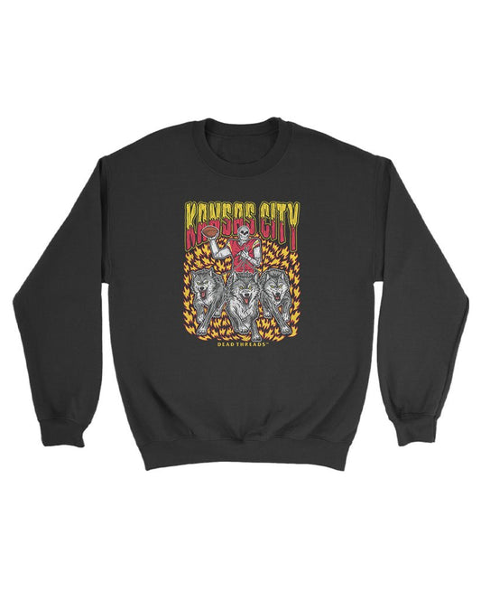 KANSAS CITY FOOTBALL v1 KIDS CREWNECK SWEATSHIRT – Kids clothes – Dead Threads Apparel
