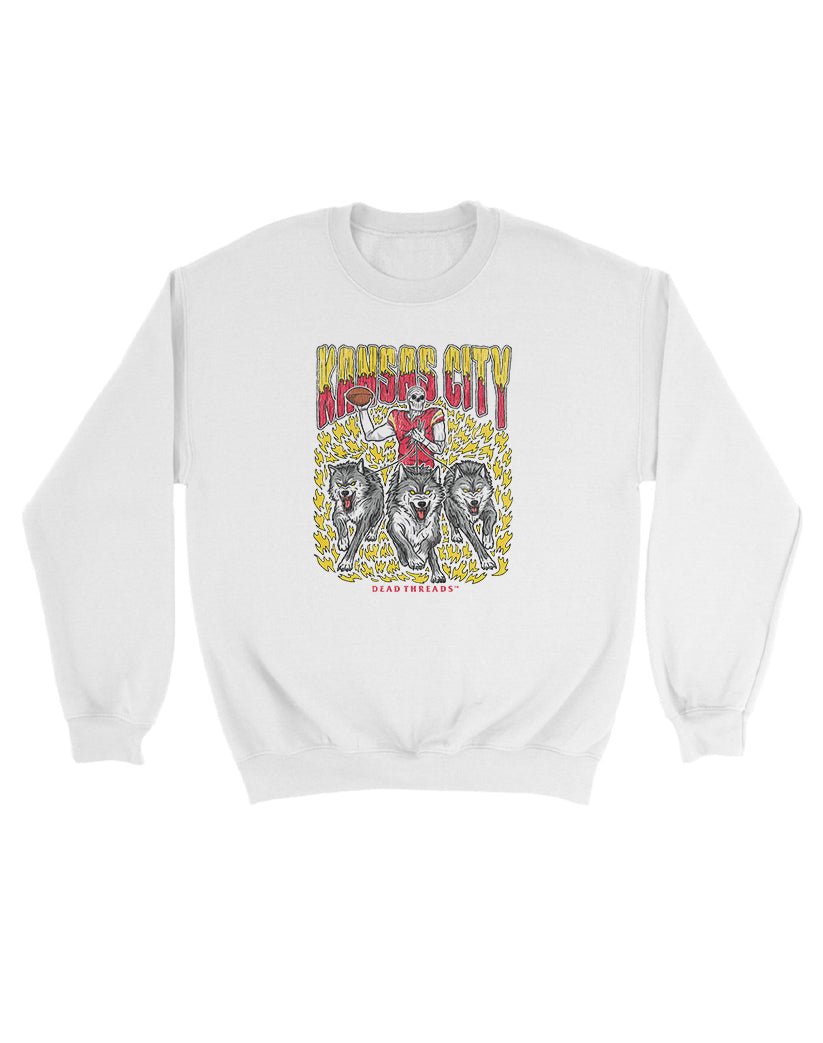 KANSAS CITY FOOTBALL v1 KIDS CREWNECK SWEATSHIRT – Kids clothes – Dead Threads Apparel