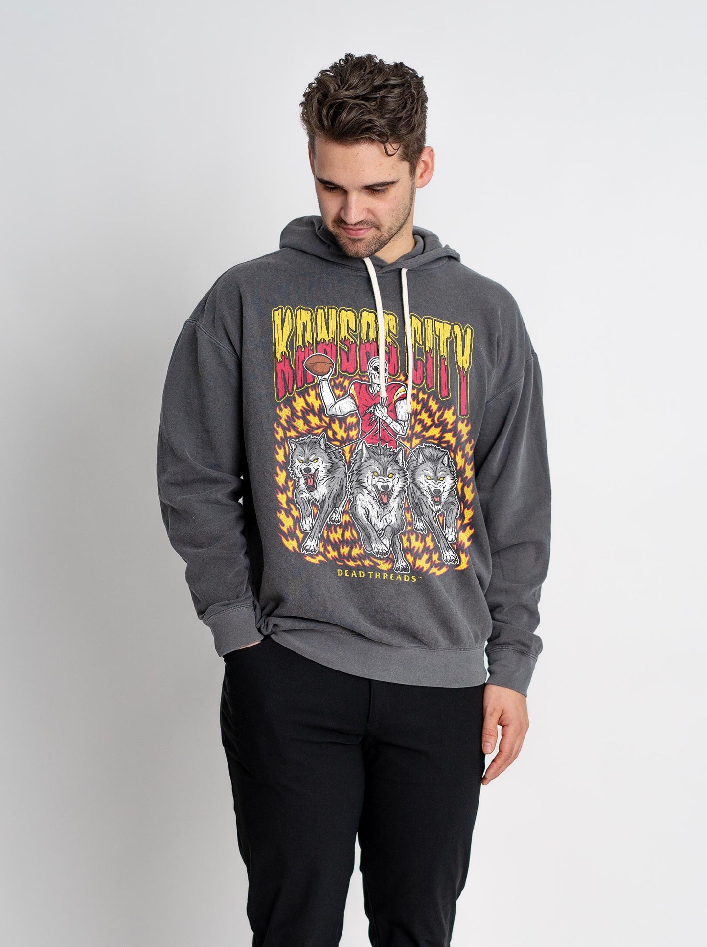 KANSAS CITY FOOTBALL v1 - LIGHTWEIGHT HOODIE – Lightweight – Dead Threads Apparel