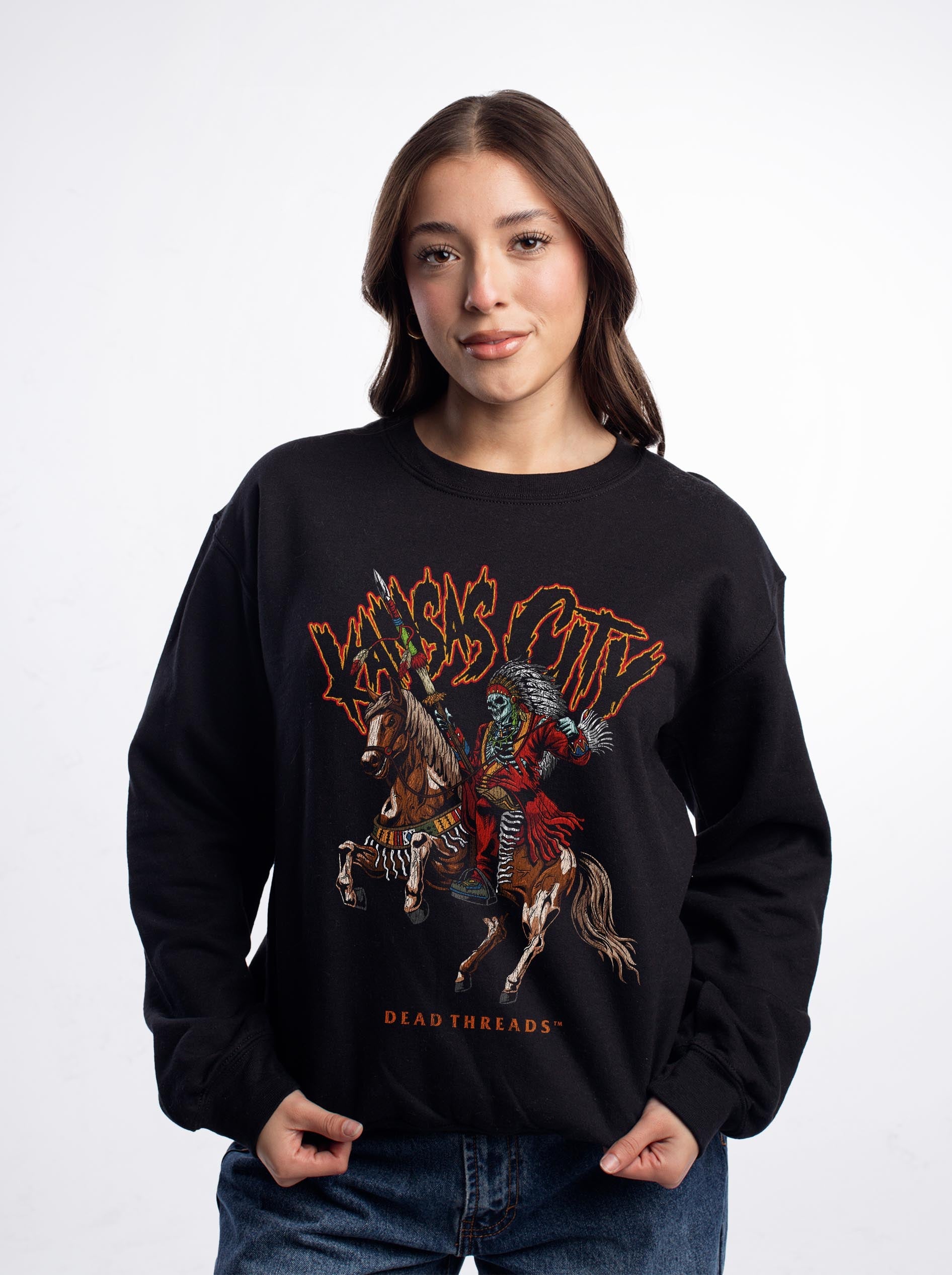 KANSAS CITY FOOTBALL v2 CREWNECK SWEATSHIRT – Sweatshirt – Dead Threads Apparel