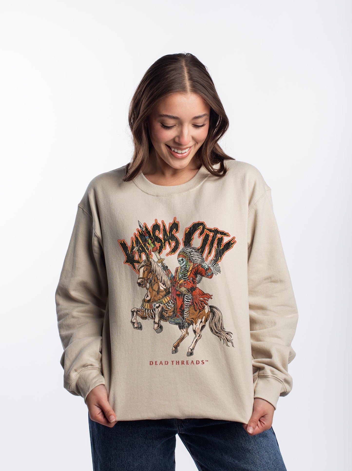 KANSAS CITY FOOTBALL v2 CREWNECK SWEATSHIRT – Sweatshirt – Dead Threads Apparel