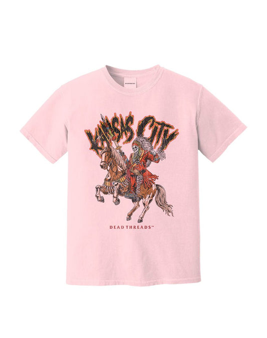 KANSAS CITY FOOTBALL v2 - PINK – T-Shirt – Dead Threads Apparel