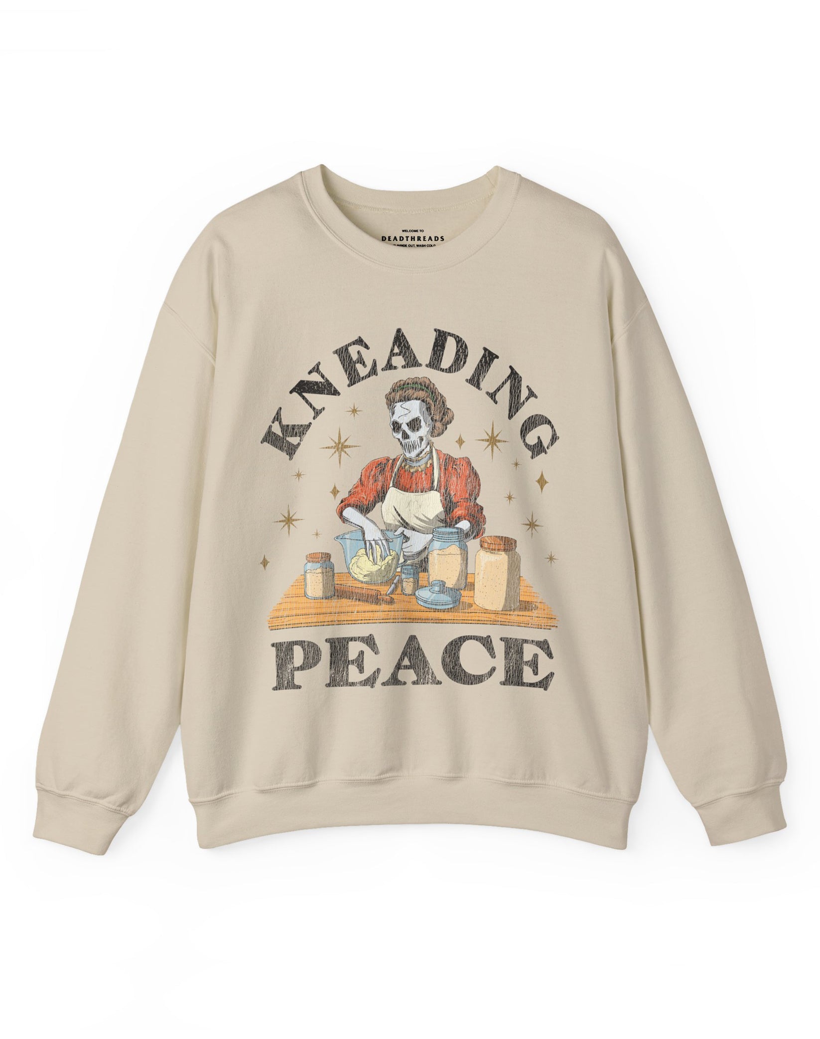 KNEADING PEACE CREWNECK SWEATSHIRT – Sweatshirt – Dead Threads Apparel