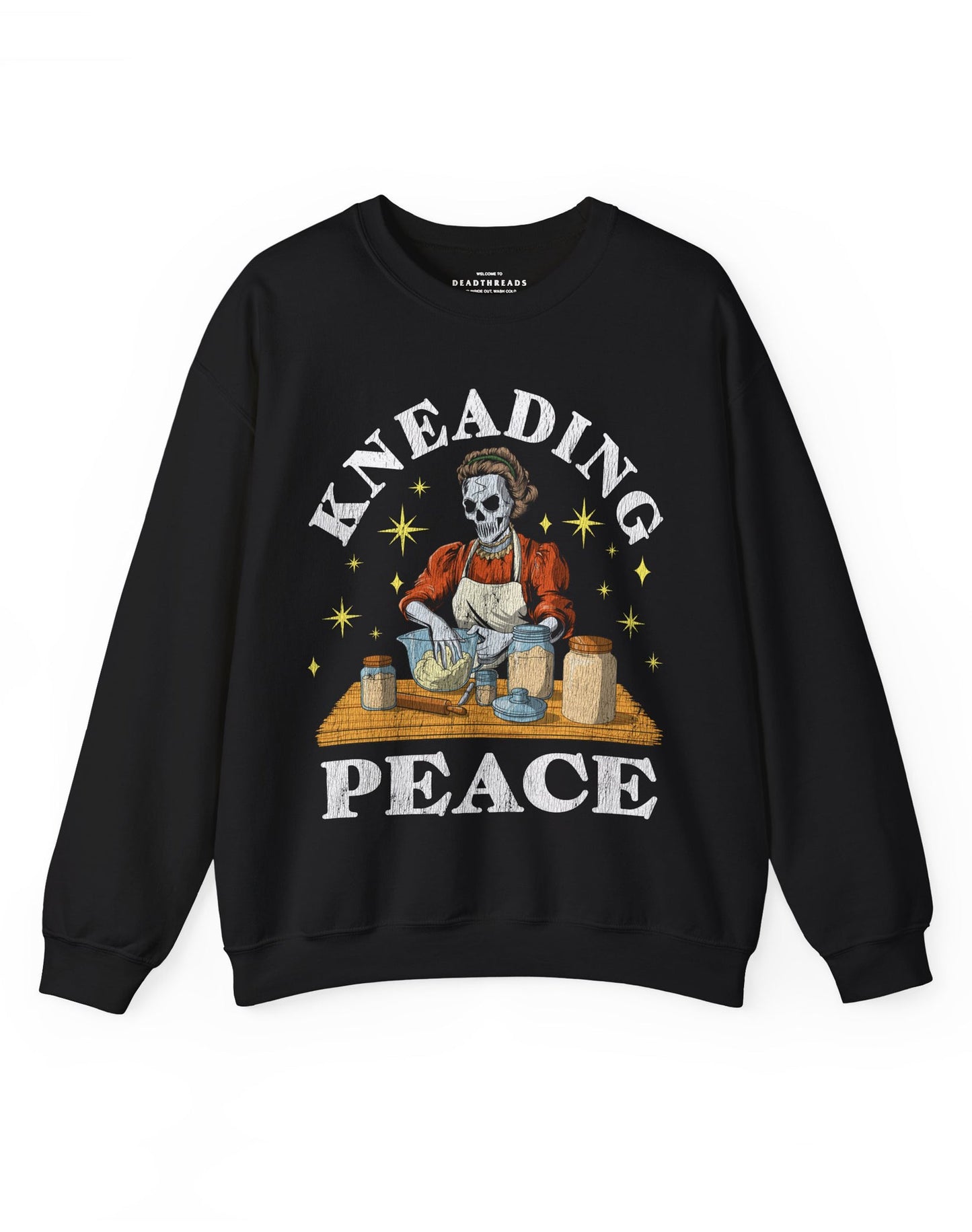 KNEADING PEACE CREWNECK SWEATSHIRT – Sweatshirt – Dead Threads Apparel