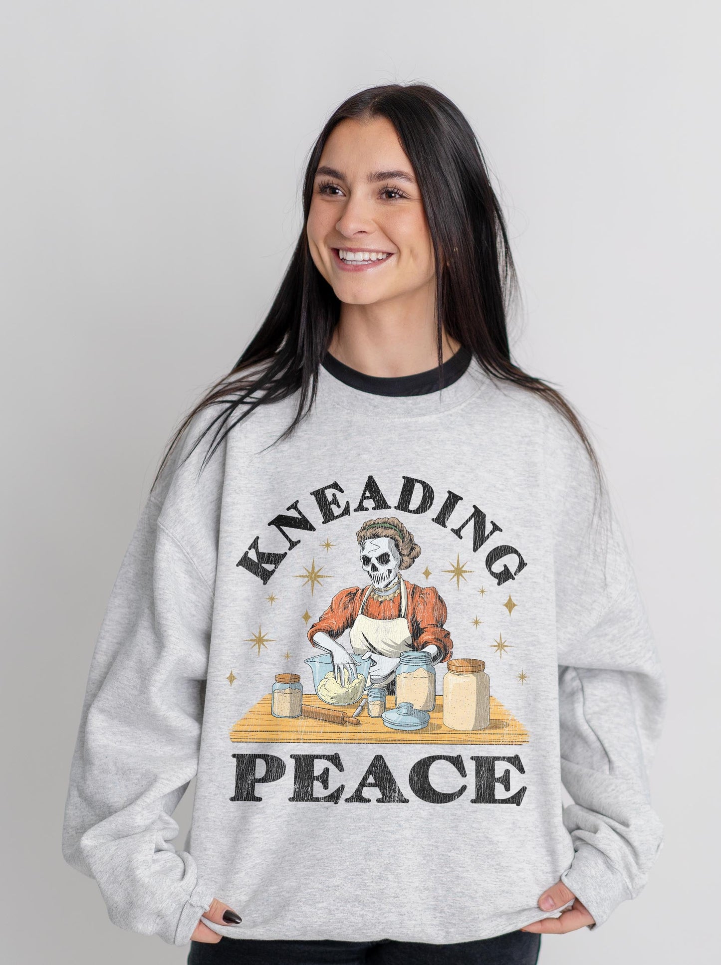 KNEADING PEACE CREWNECK SWEATSHIRT – Sweatshirt – Dead Threads Apparel