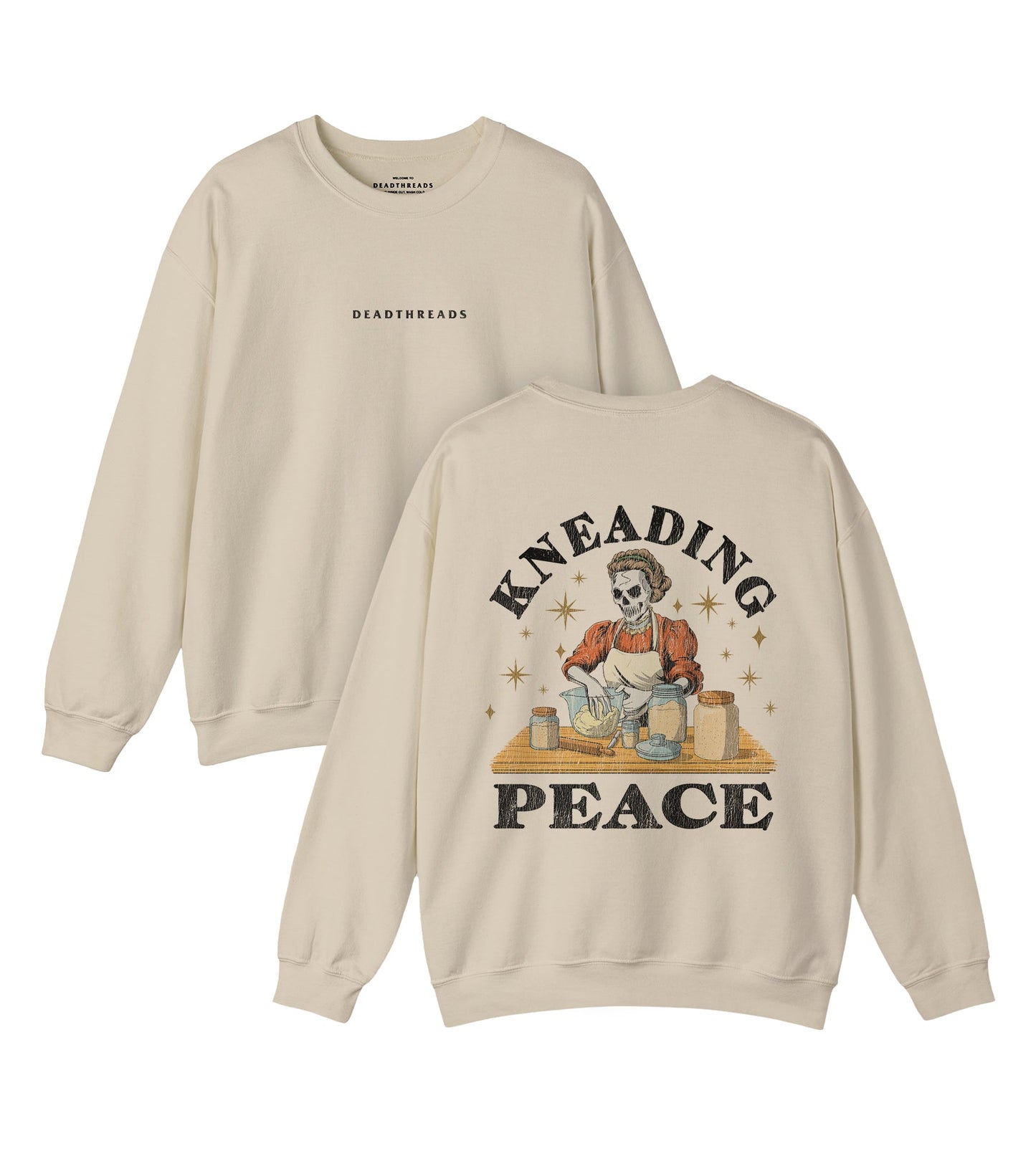 KNEADING PEACE - “DT ESSENTIAL" CREWNECK SWEATSHIRT – Sweatshirt – Dead Threads Apparel