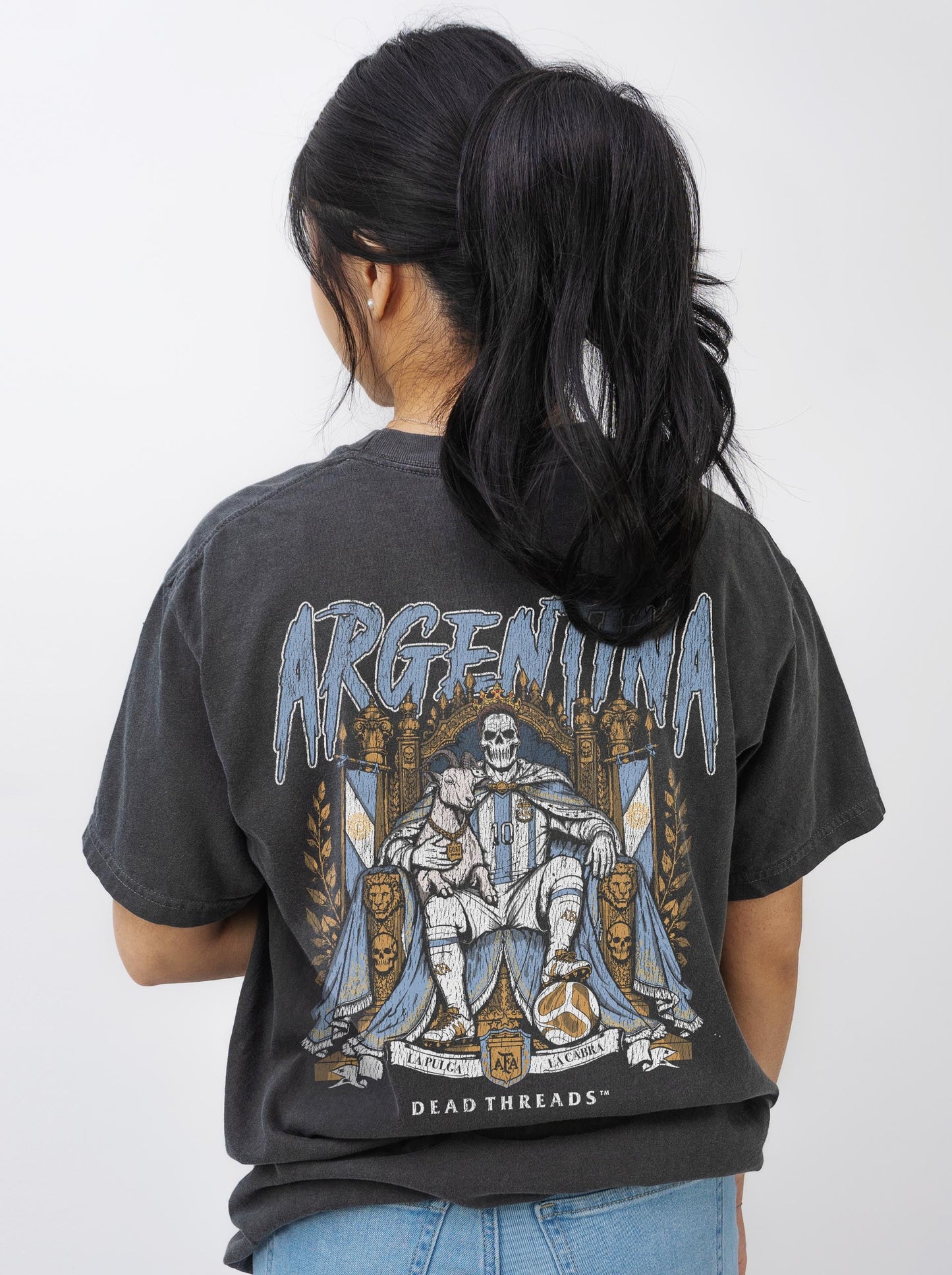 LA PULGA - “3 SKULL” PREMIUM T-SHIRT – T-Shirt – Dead Threads Apparel