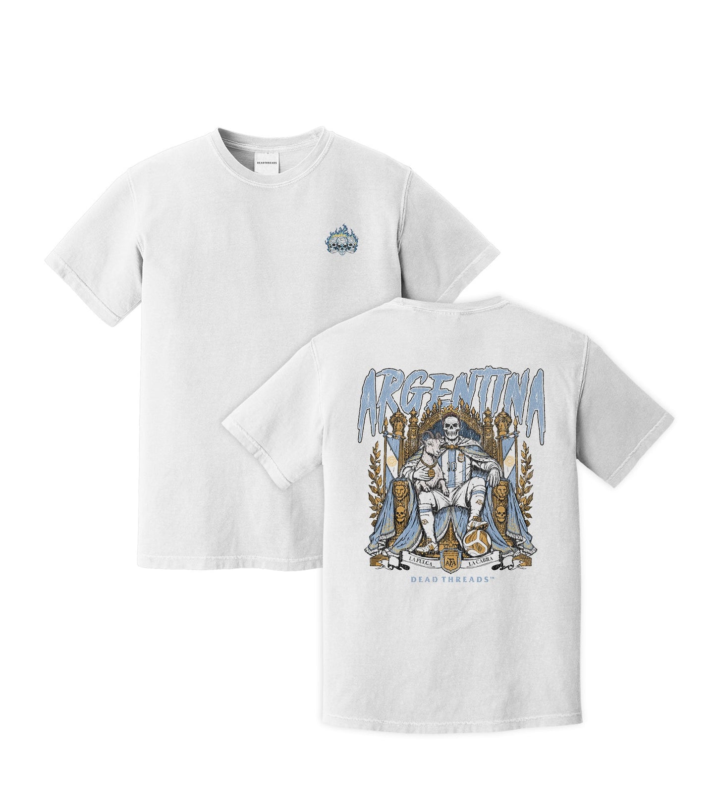 LA PULGA - “3 SKULL” PREMIUM T-SHIRT – T-Shirt – Dead Threads Apparel
