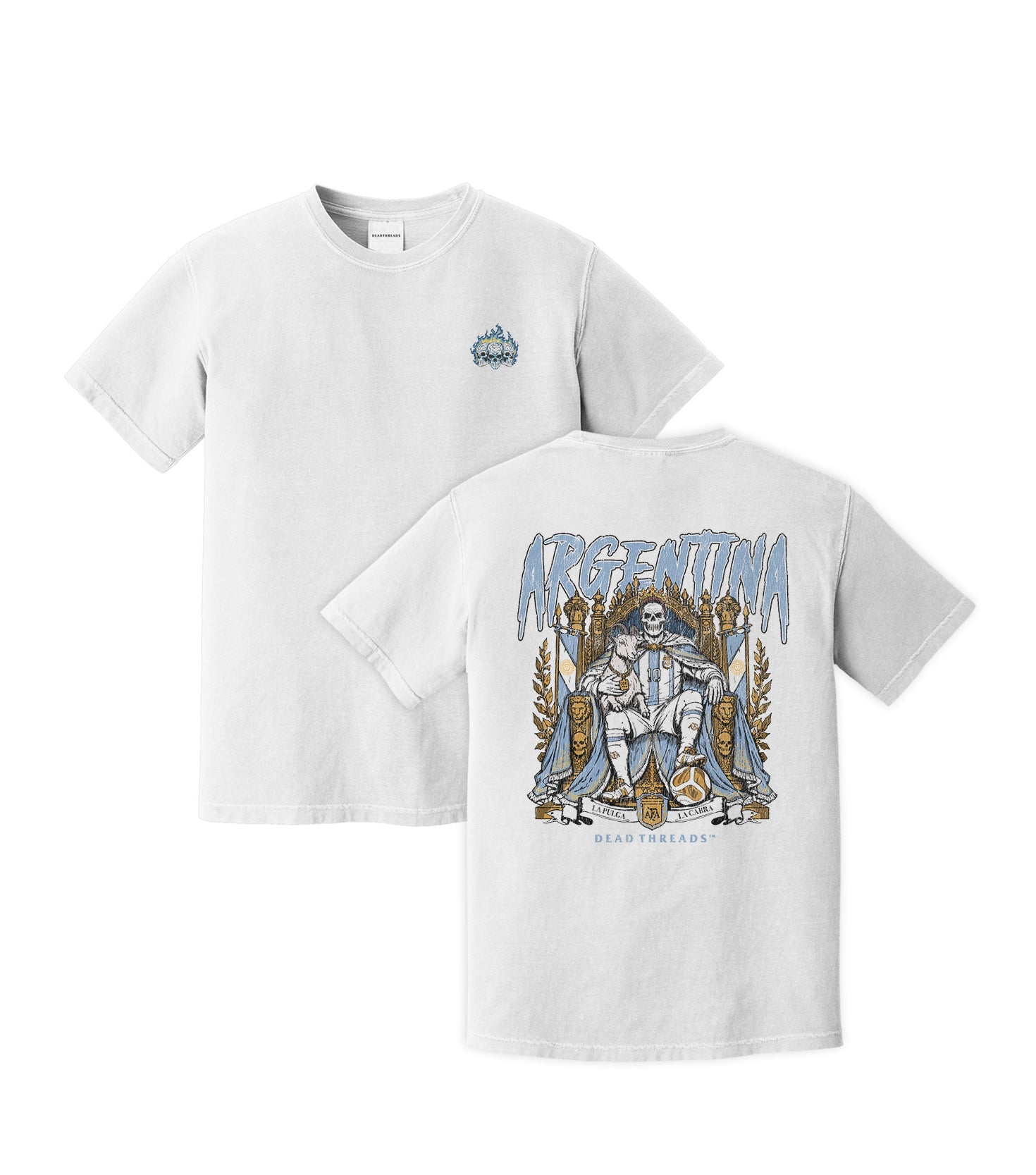 LA PULGA - “3 SKULL” PREMIUM T-SHIRT – T-Shirt – Dead Threads Apparel