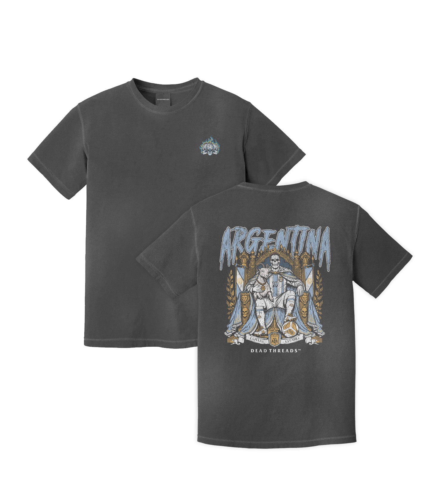 LA PULGA - “3 SKULL” PREMIUM T-SHIRT – T-Shirt – Dead Threads Apparel