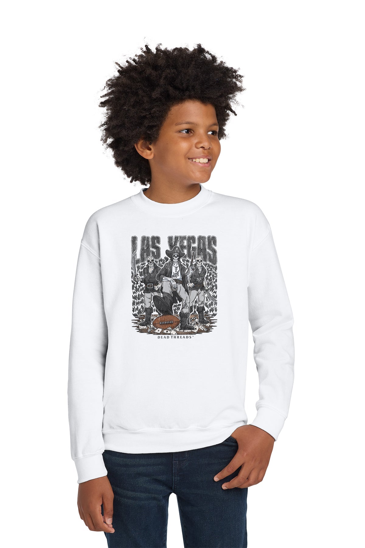 LAS VEGAS FOOTBALL v1 KIDS CREWNECK SWEATSHIRT – Kids clothes – Dead Threads Apparel