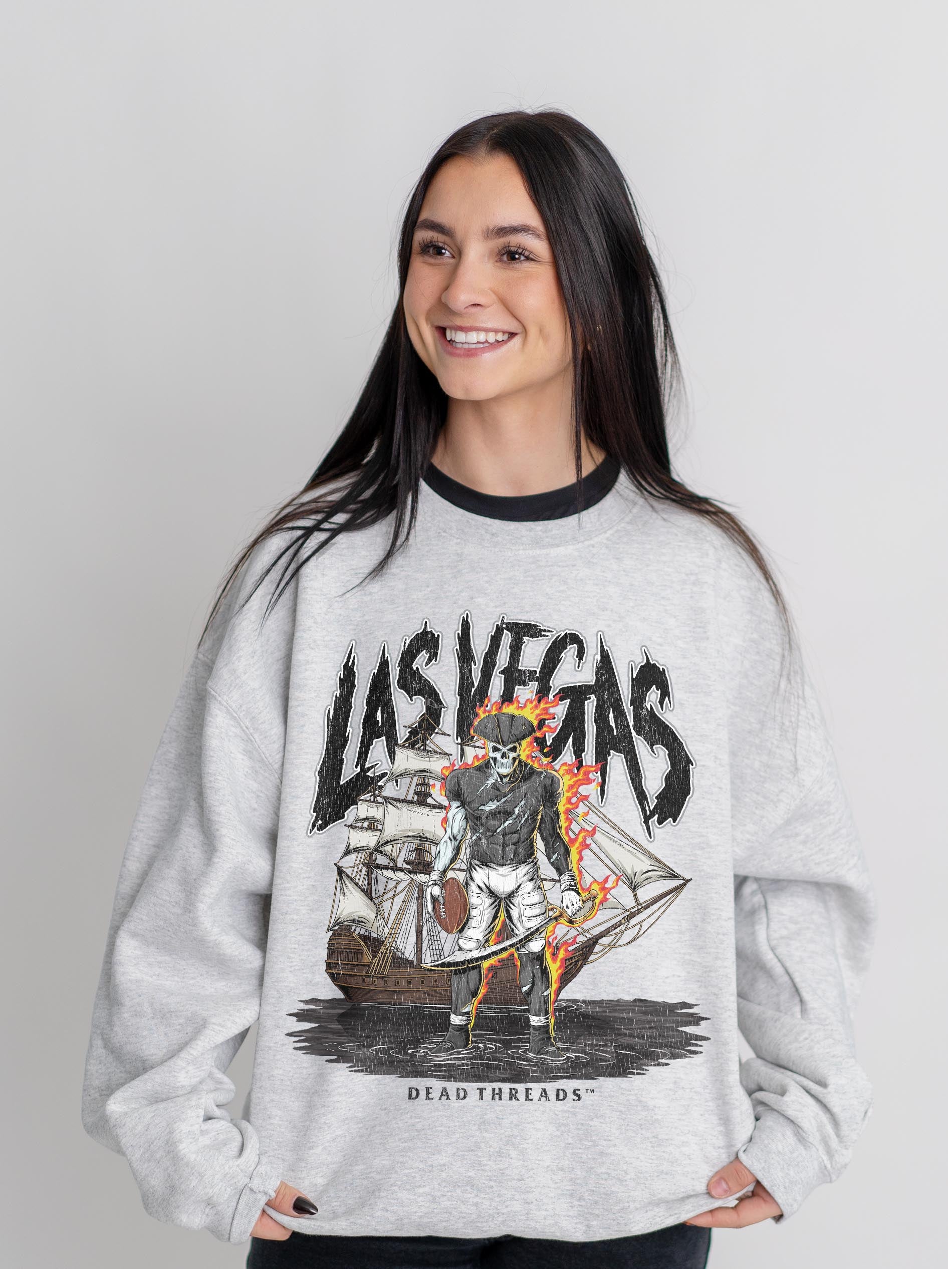 LAS VEGAS FOOTBALL v2 CREWNECK SWEATSHIRT – Sweatshirt – Dead Threads Apparel