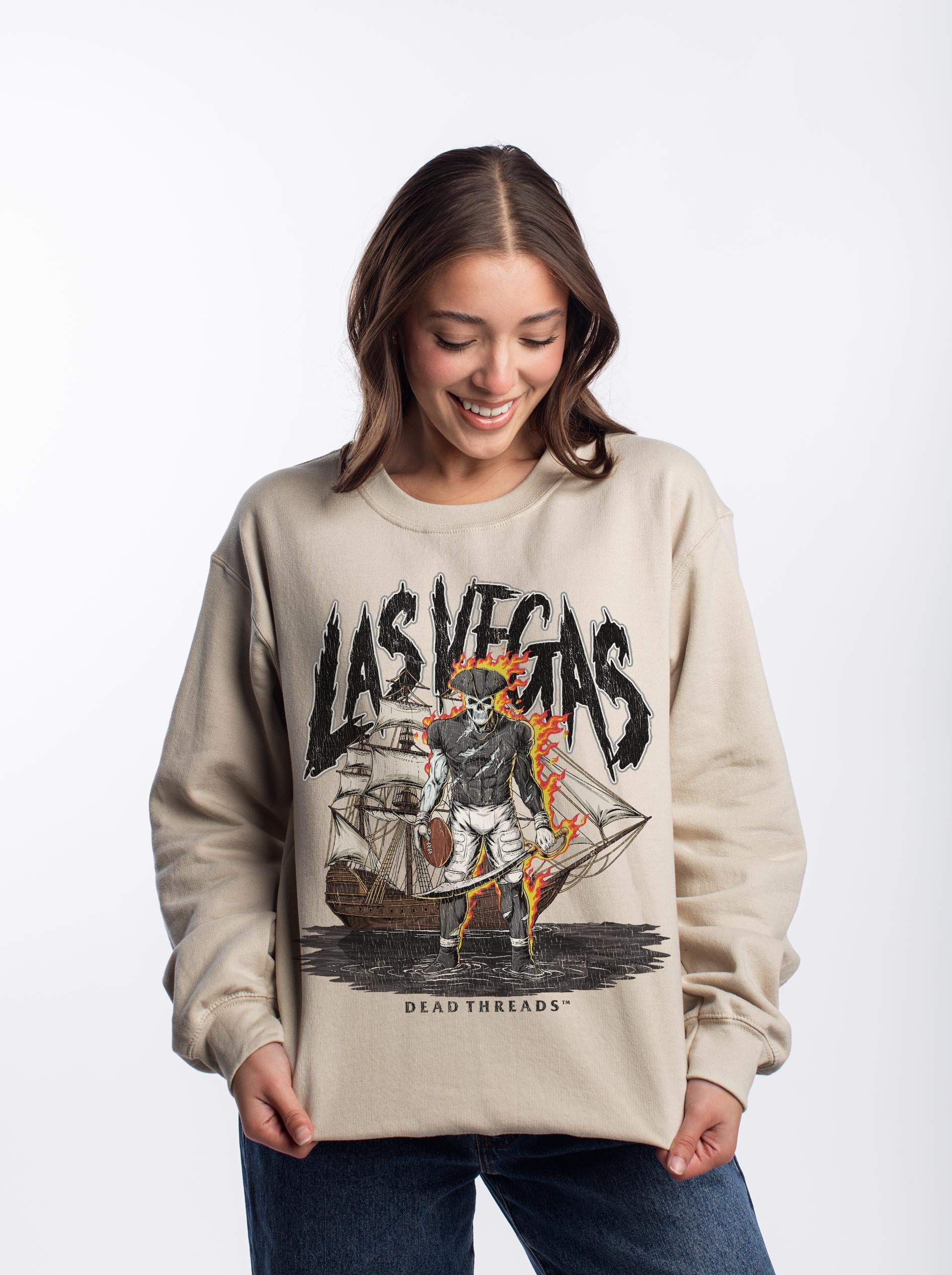 LAS VEGAS FOOTBALL v2 CREWNECK SWEATSHIRT – Sweatshirt – Dead Threads Apparel