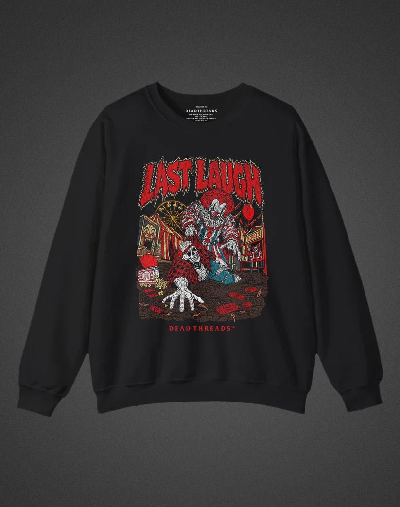LAST LAUGH CREWNECK SWEATSHIRT - Halloween Limited Drop – Sweatshirt – Dead Threads Apparel