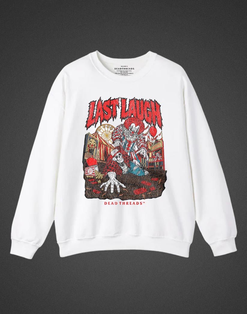 LAST LAUGH CREWNECK SWEATSHIRT - Halloween Limited Drop – Sweatshirt – Dead Threads Apparel