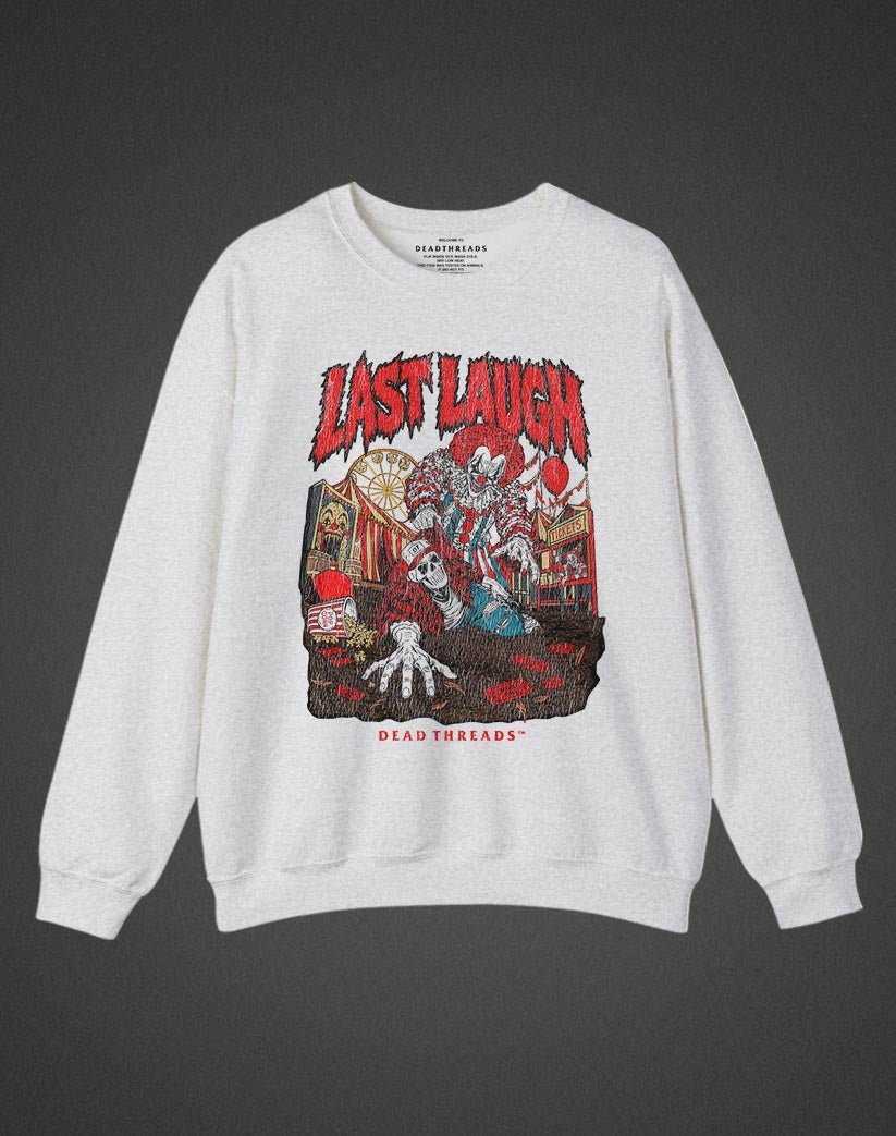 LAST LAUGH CREWNECK SWEATSHIRT - Halloween Limited Drop – Sweatshirt – Dead Threads Apparel