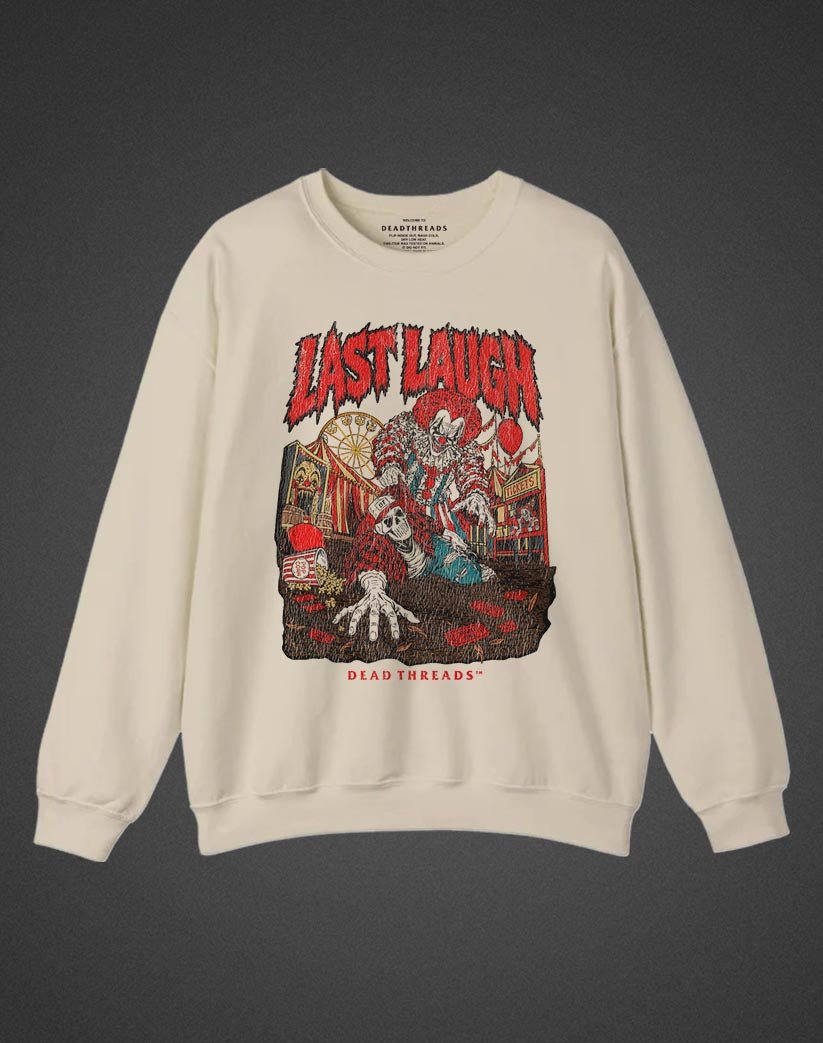 LAST LAUGH CREWNECK SWEATSHIRT - Halloween Limited Drop – Sweatshirt – Dead Threads Apparel