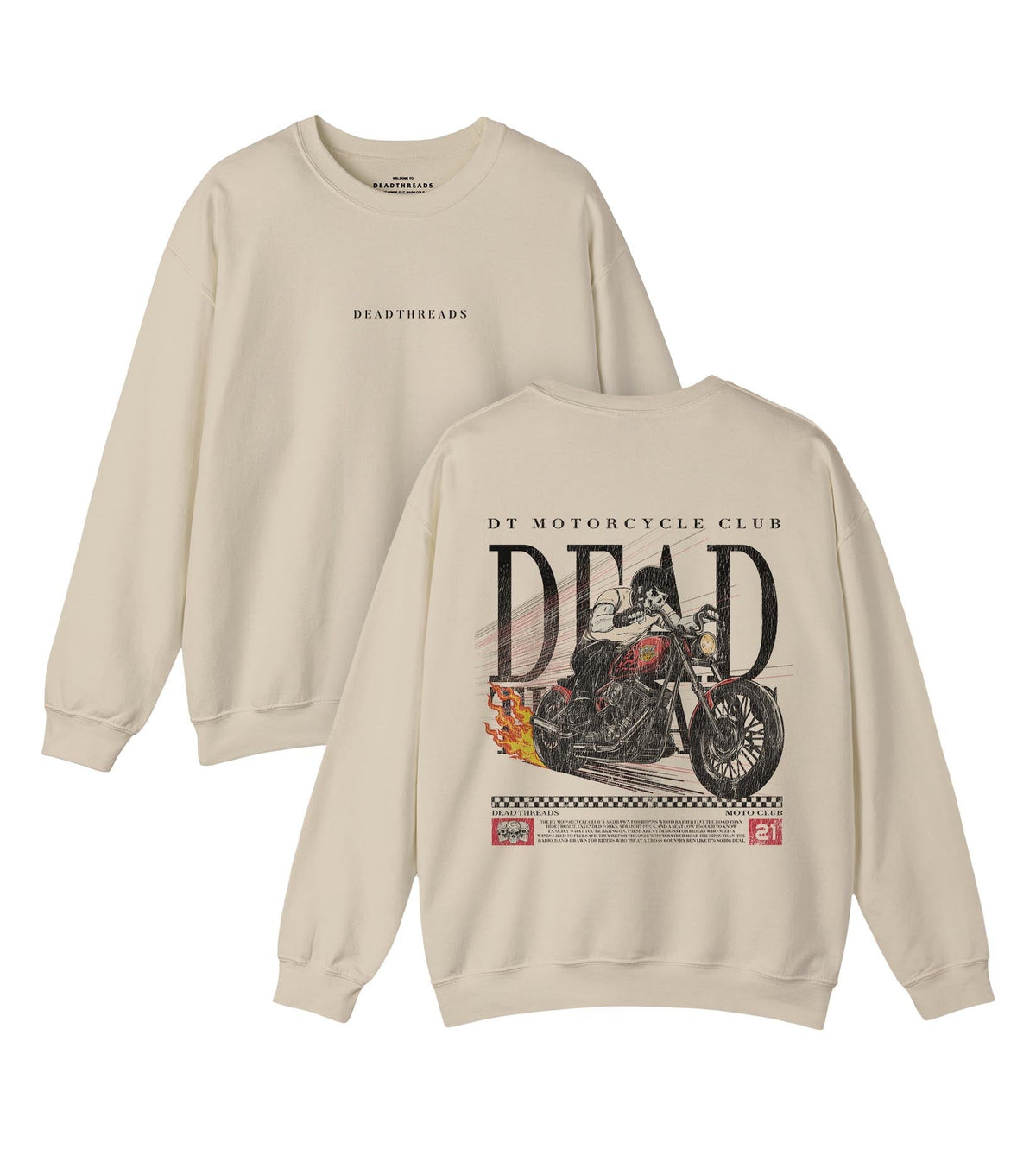 LAST RIDE - “DT ESSENTIAL" CREWNECK SWEATSHIRT – Sweatshirt – Dead Threads Apparel