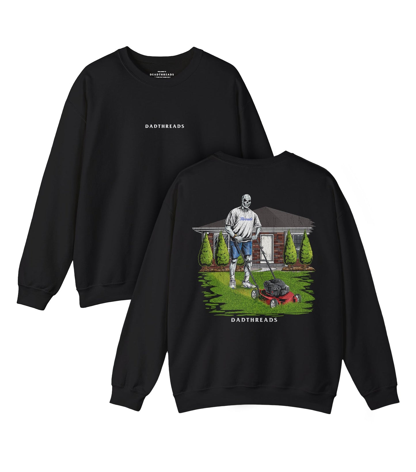 LAWN OF THE DEAD v2 - “DT ESSENTIAL" CREWNECK SWEATSHIRT – Sweatshirt – Dead Threads Apparel