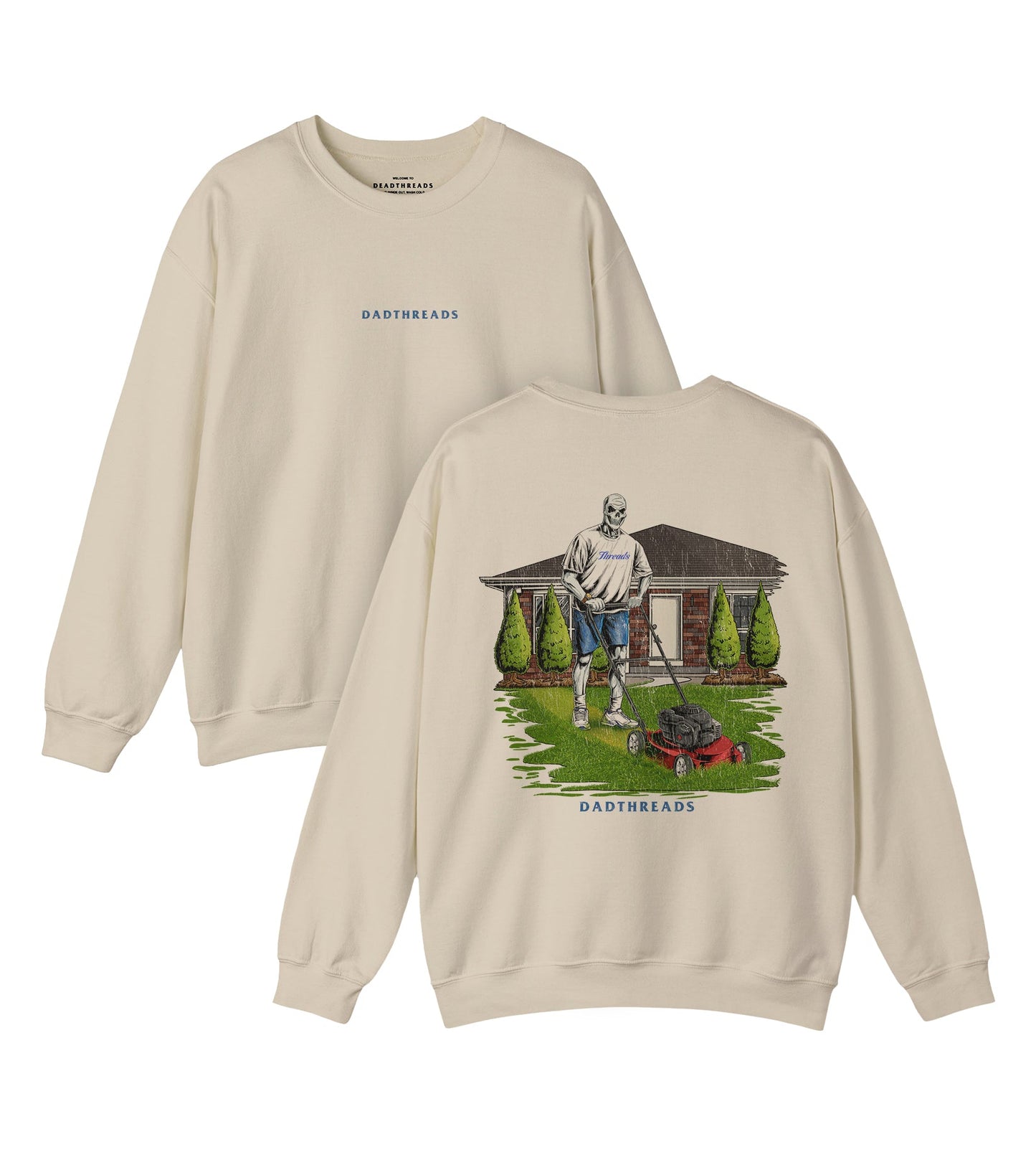 LAWN OF THE DEAD v2 - “DT ESSENTIAL" CREWNECK SWEATSHIRT – Sweatshirt – Dead Threads Apparel