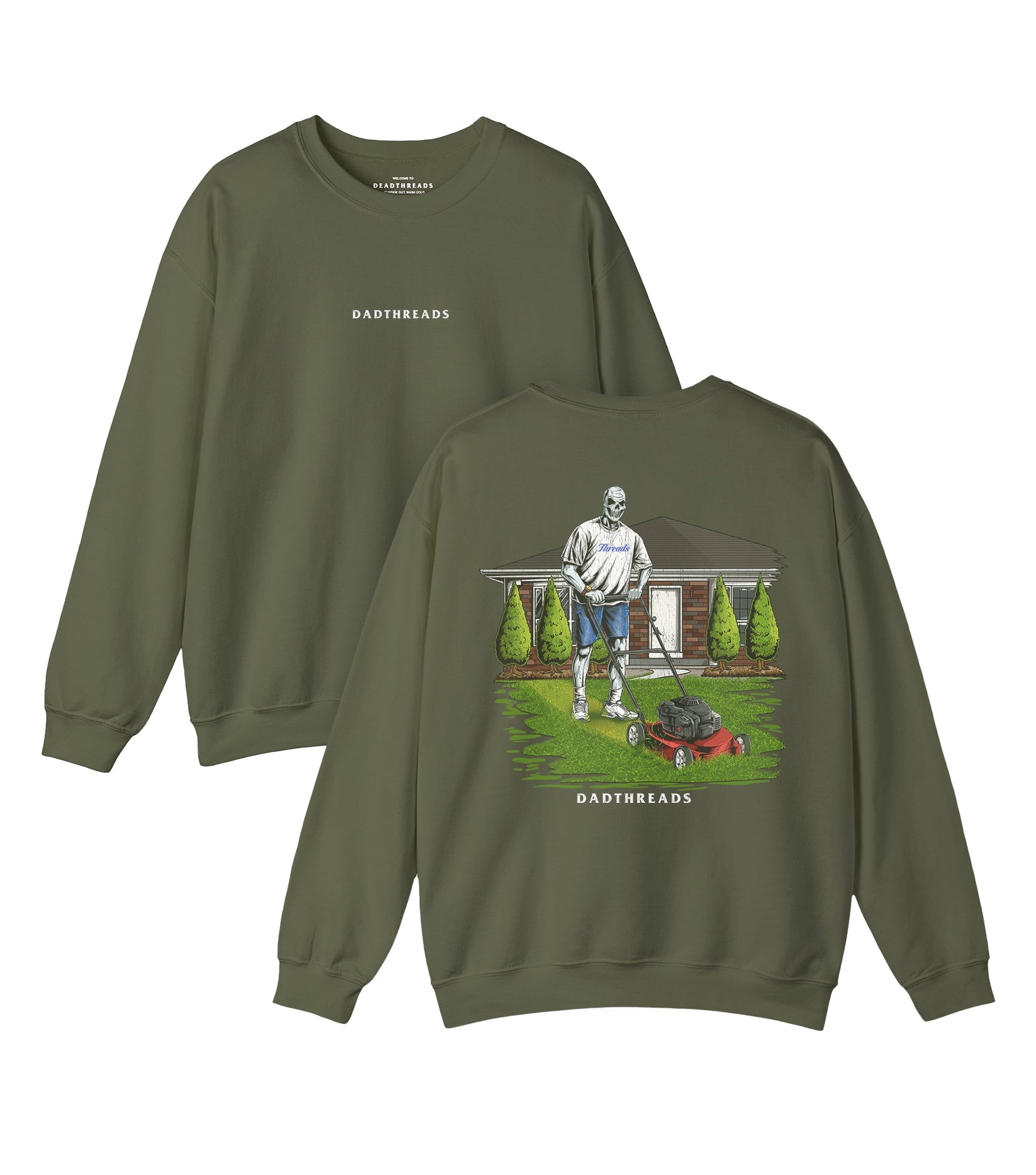 LAWN OF THE DEAD v2 - “DT ESSENTIAL" CREWNECK SWEATSHIRT – Sweatshirt – Dead Threads Apparel