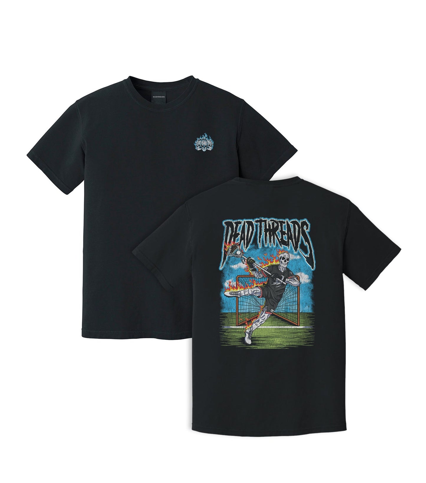 LAX TO THE BONE - “3 SKULL” PREMIUM T - SHIRT – T-Shirt – Dead Threads Apparel