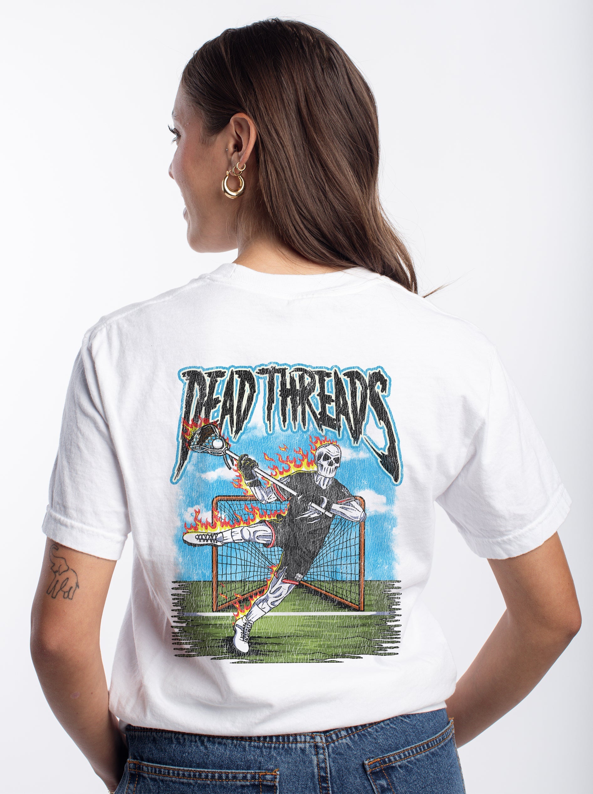 LAX TO THE BONE - “3 SKULL” PREMIUM T - SHIRT – T-Shirt – Dead Threads Apparel