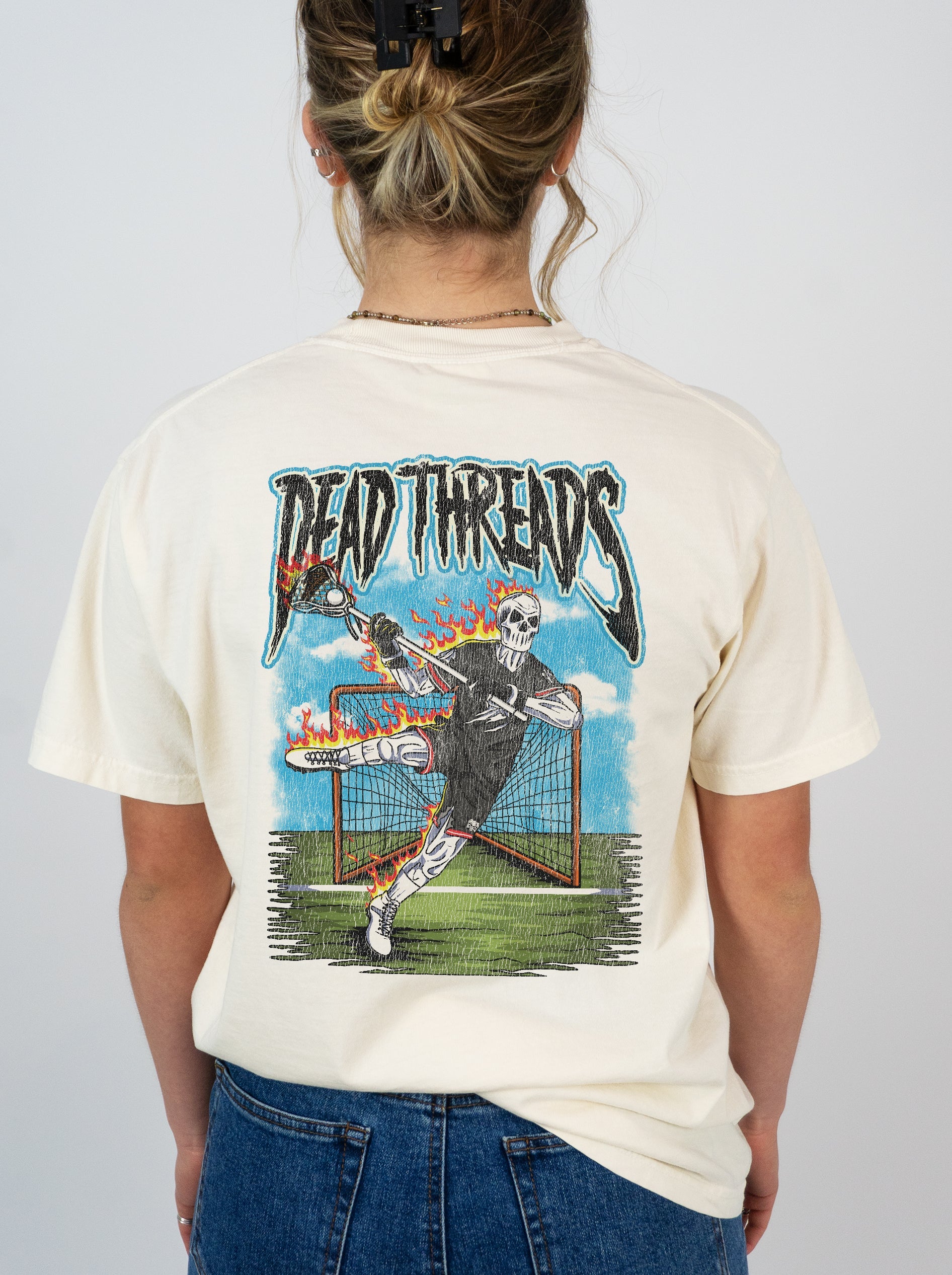 LAX TO THE BONE - “3 SKULL” PREMIUM T - SHIRT – T-Shirt – Dead Threads Apparel