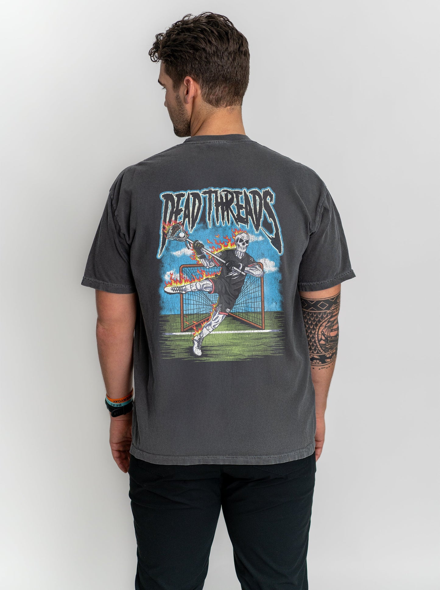 LAX TO THE BONE - “3 SKULL” PREMIUM T - SHIRT – T-Shirt – Dead Threads Apparel