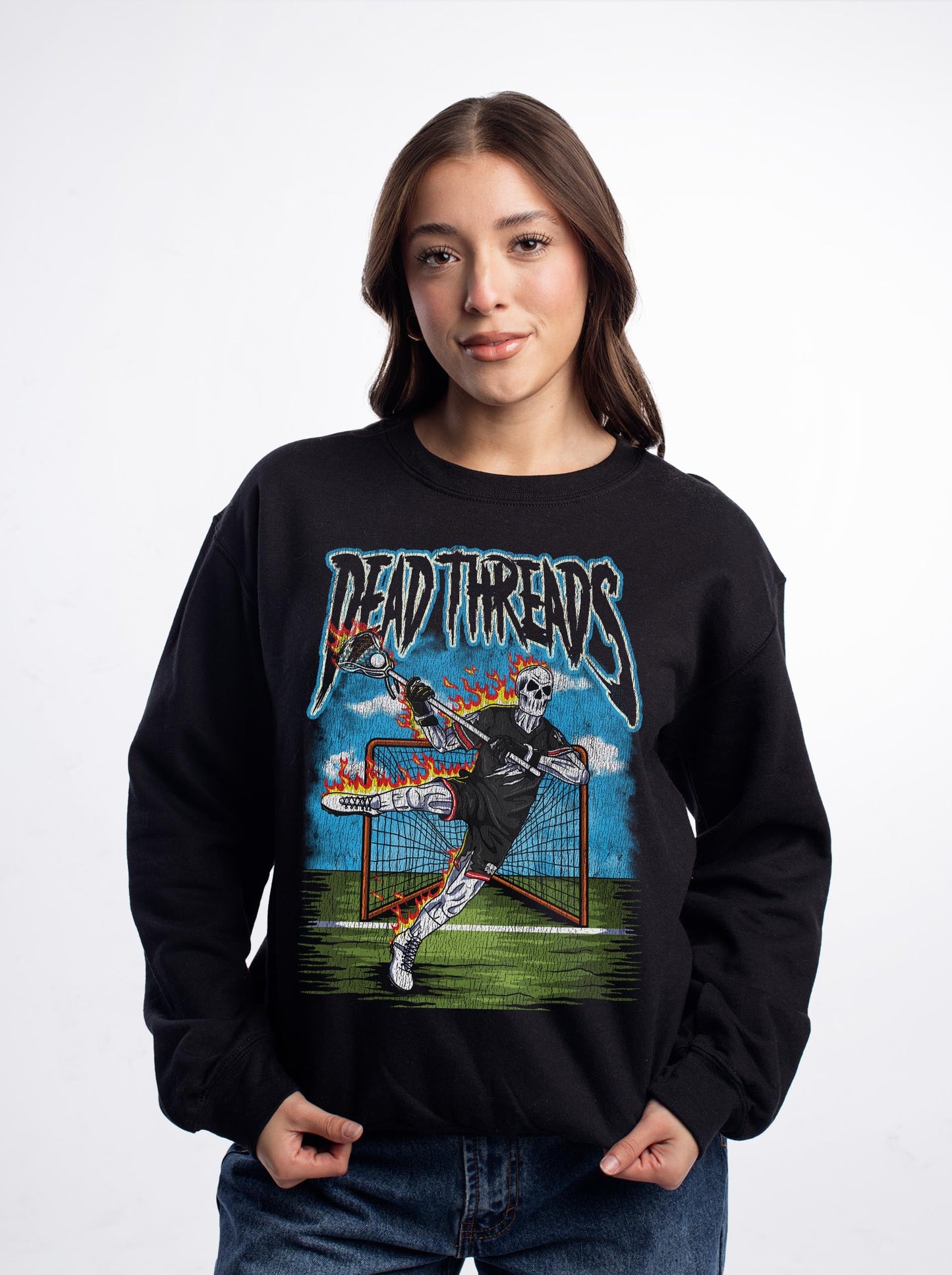 LAX TO THE BONE CREWNECK SWEATSHIRT – Sweatshirt – Dead Threads Apparel