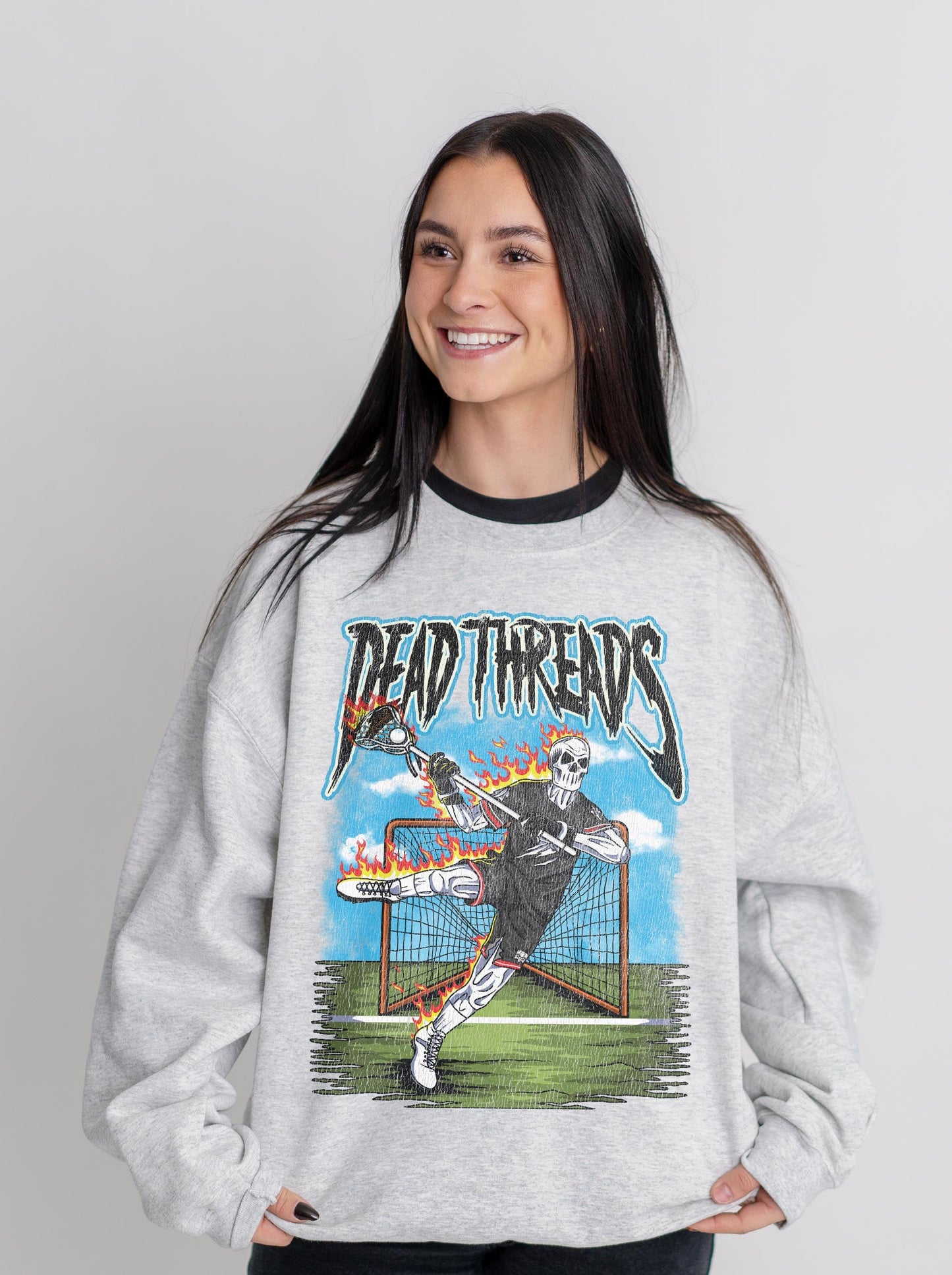 LAX TO THE BONE CREWNECK SWEATSHIRT – Sweatshirt – Dead Threads Apparel