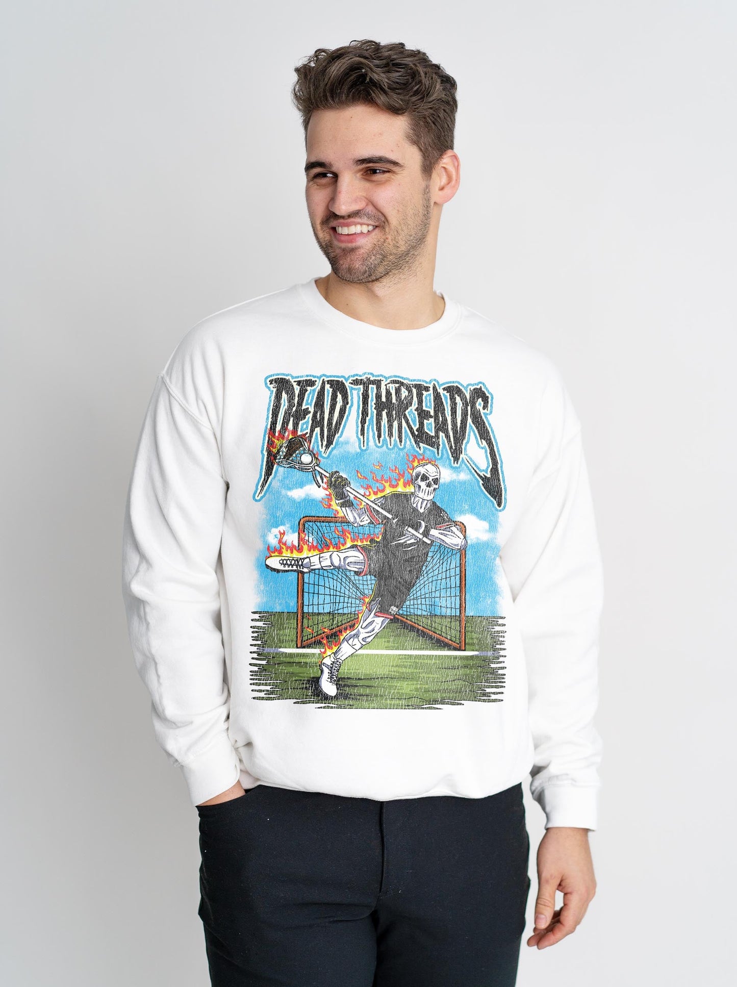 LAX TO THE BONE CREWNECK SWEATSHIRT – Sweatshirt – Dead Threads Apparel