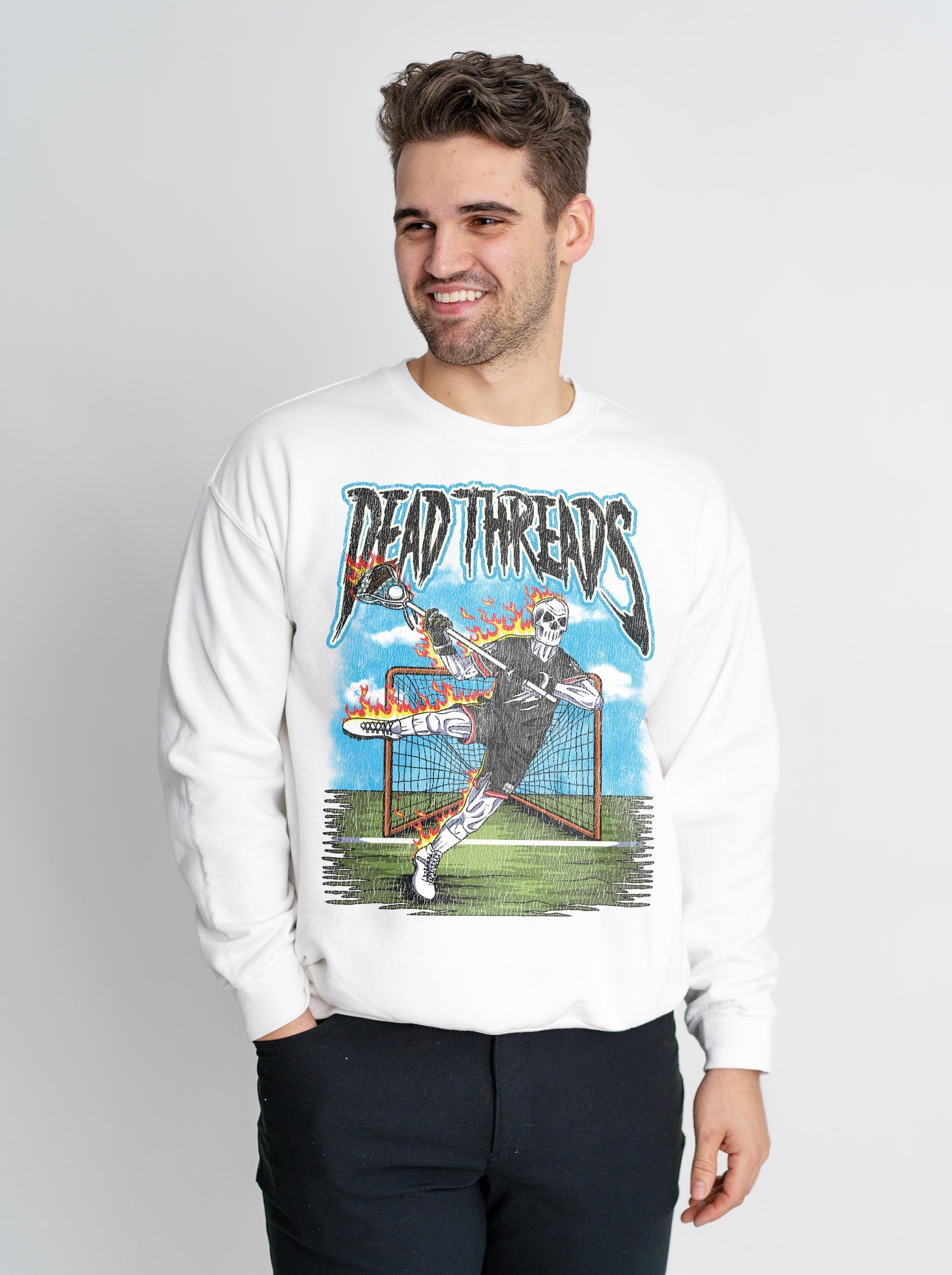 LAX TO THE BONE CREWNECK SWEATSHIRT – Sweatshirt – Dead Threads Apparel