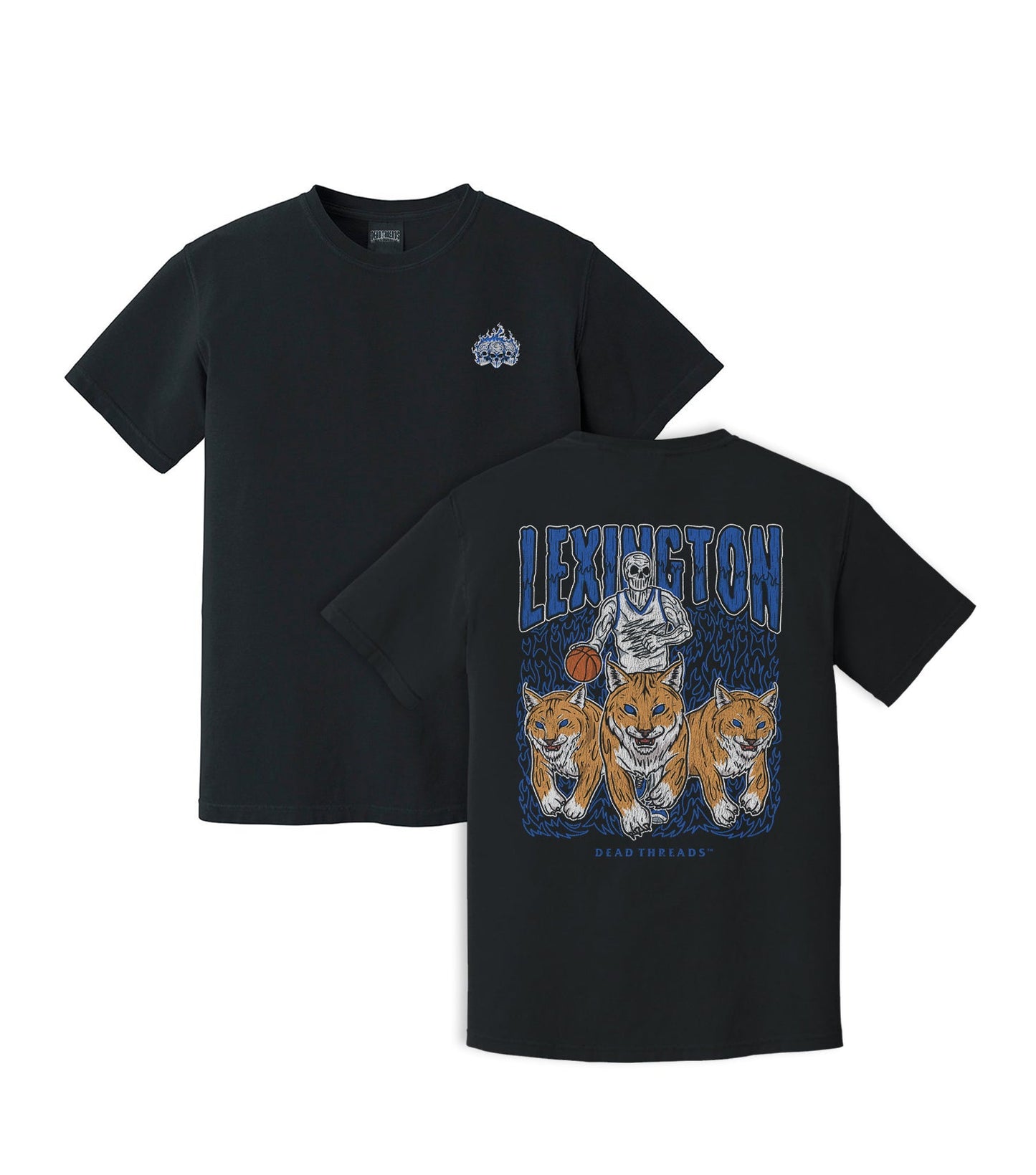 LEXINGTON BASKETBALL - “3 SKULL” PREMIUM T - SHIRT – T-Shirt – Dead Threads Apparel