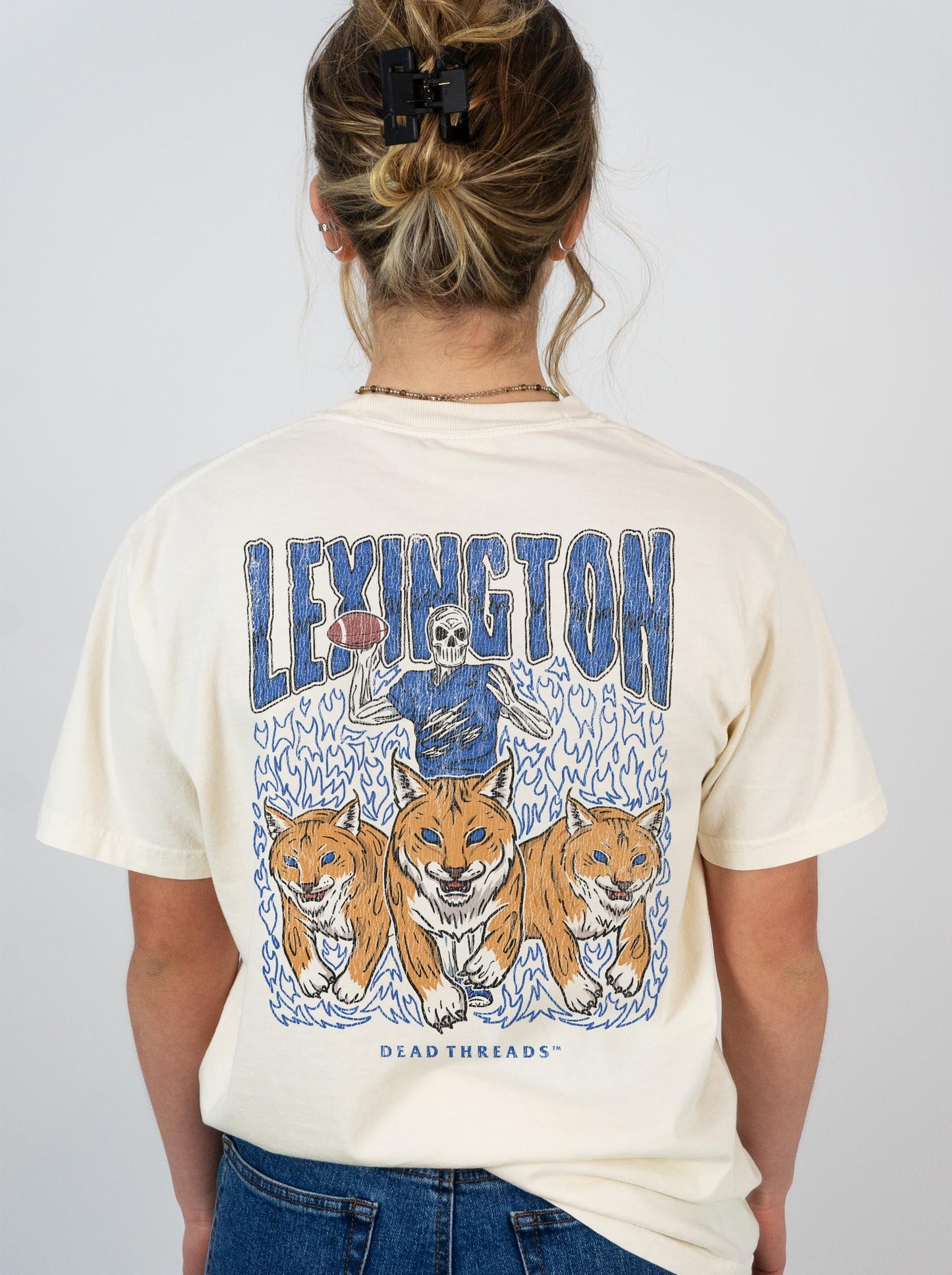 LEXINGTON FOOTBALL - “3 SKULL” PREMIUM T - SHIRT – T-Shirt – Dead Threads Apparel