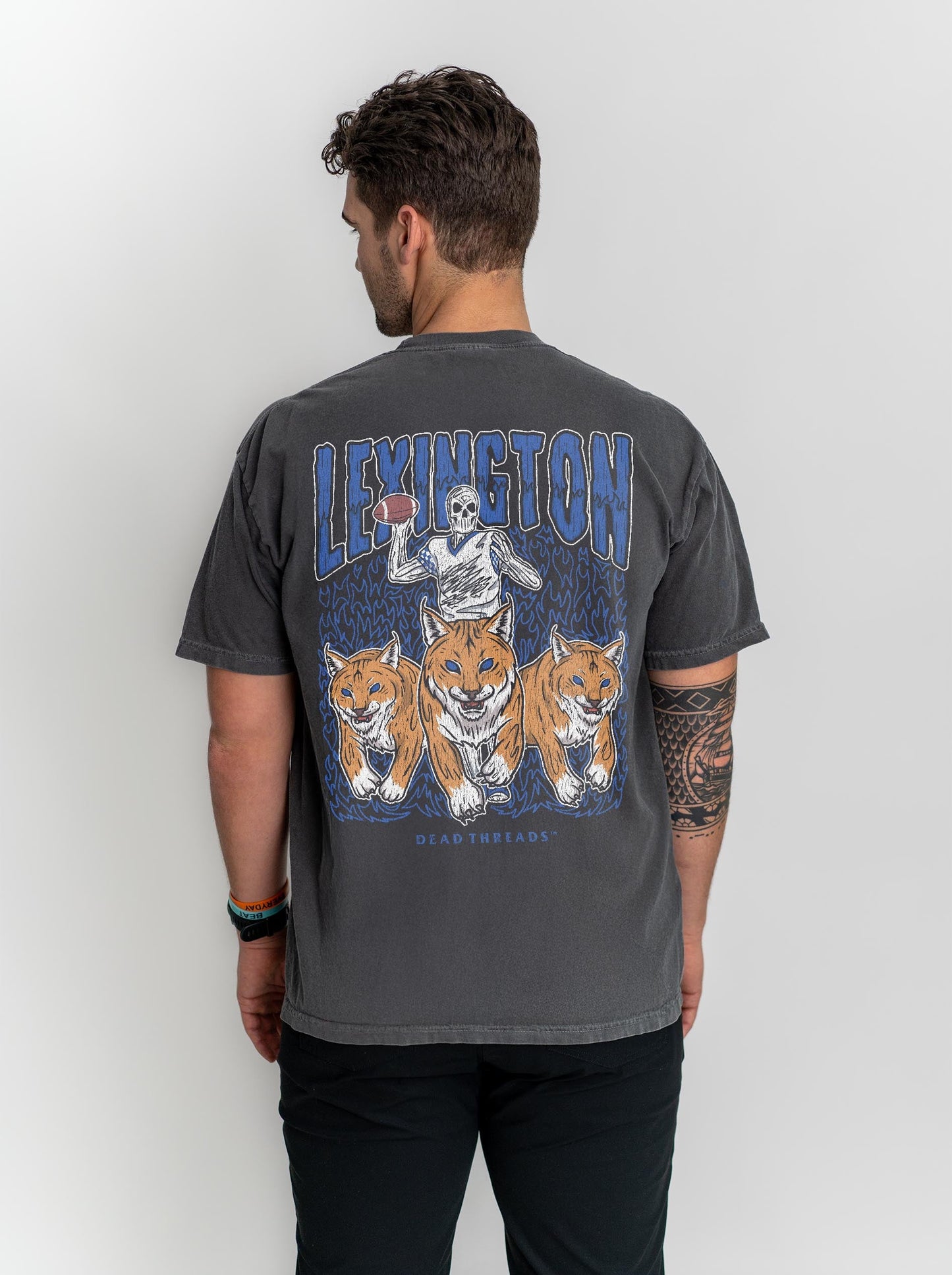 LEXINGTON FOOTBALL - “3 SKULL” PREMIUM T - SHIRT – T-Shirt – Dead Threads Apparel