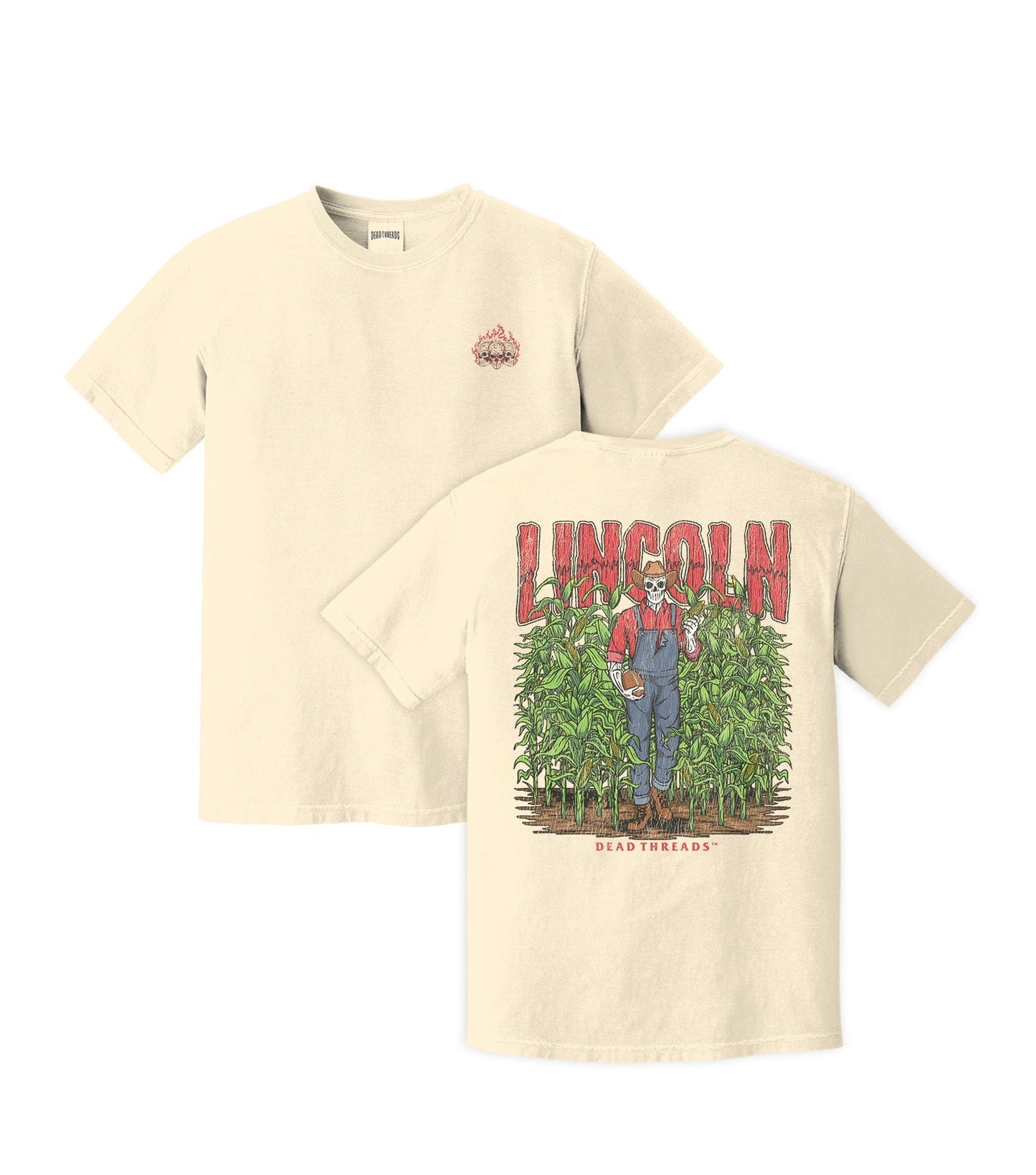 LINCOLN FOOTBALL - “3 SKULL” PREMIUM T - SHIRT – T-Shirt – Dead Threads Apparel