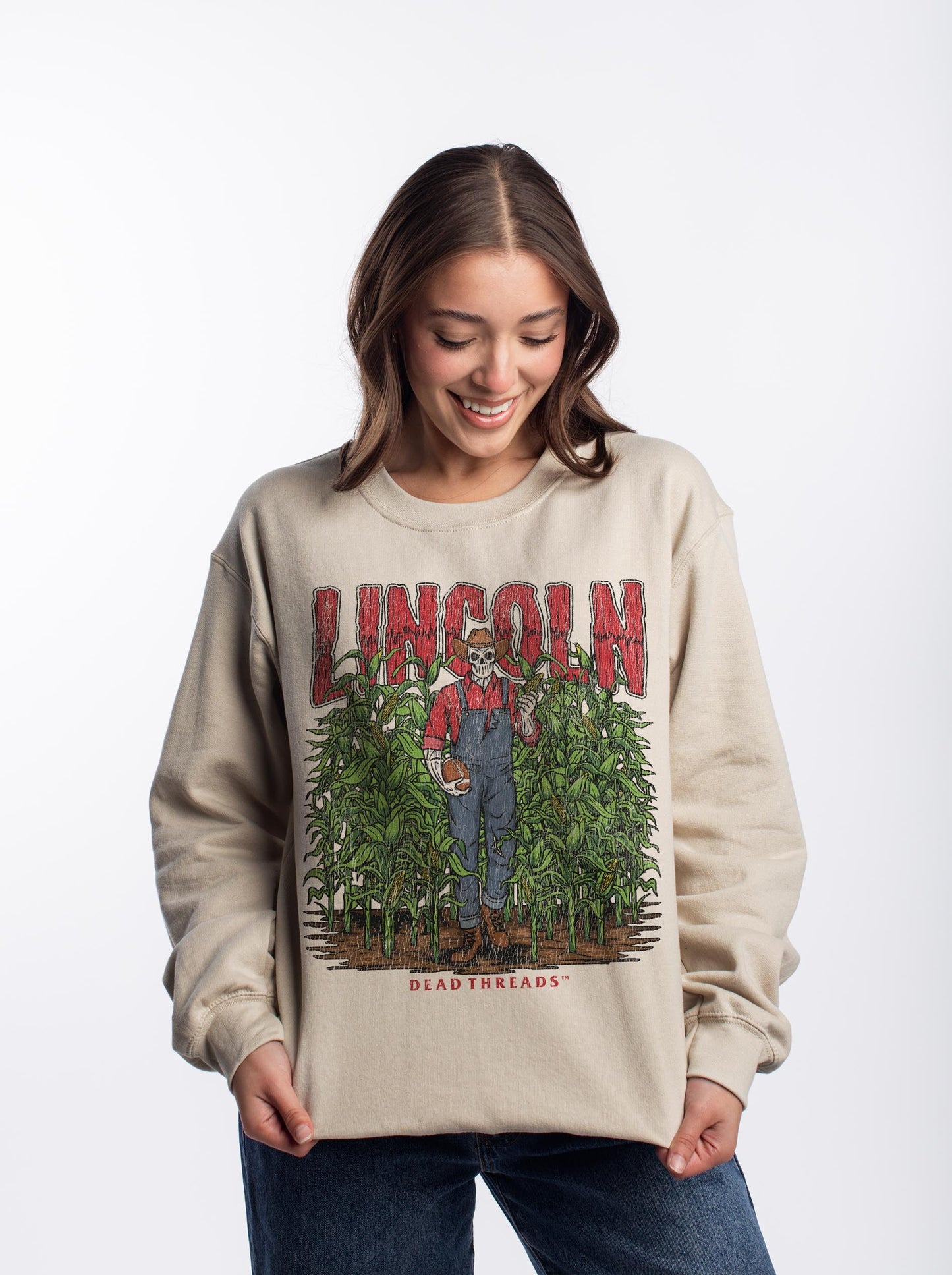 LINCOLN FOOTBALL CREWNECK SWEATSHIRT – Sweatshirt – Dead Threads Apparel