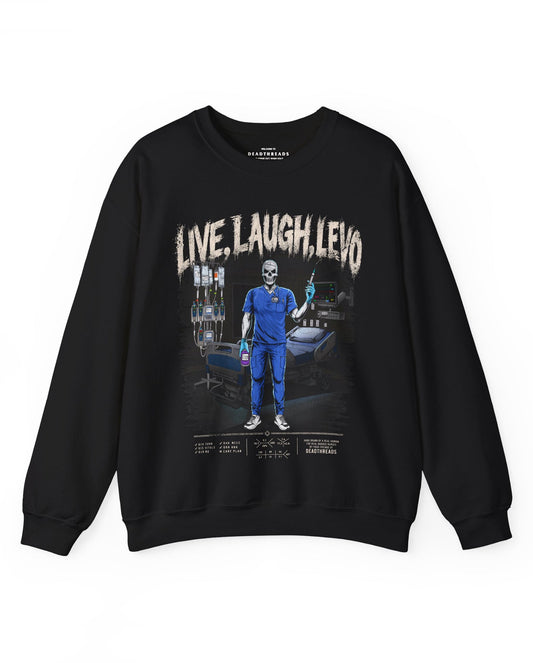 LIVE, LAUGH, LEVO (ICU NURSE, MALE) - CREWNECK SWEATSHIRT – Sweatshirt – Dead Threads Apparel