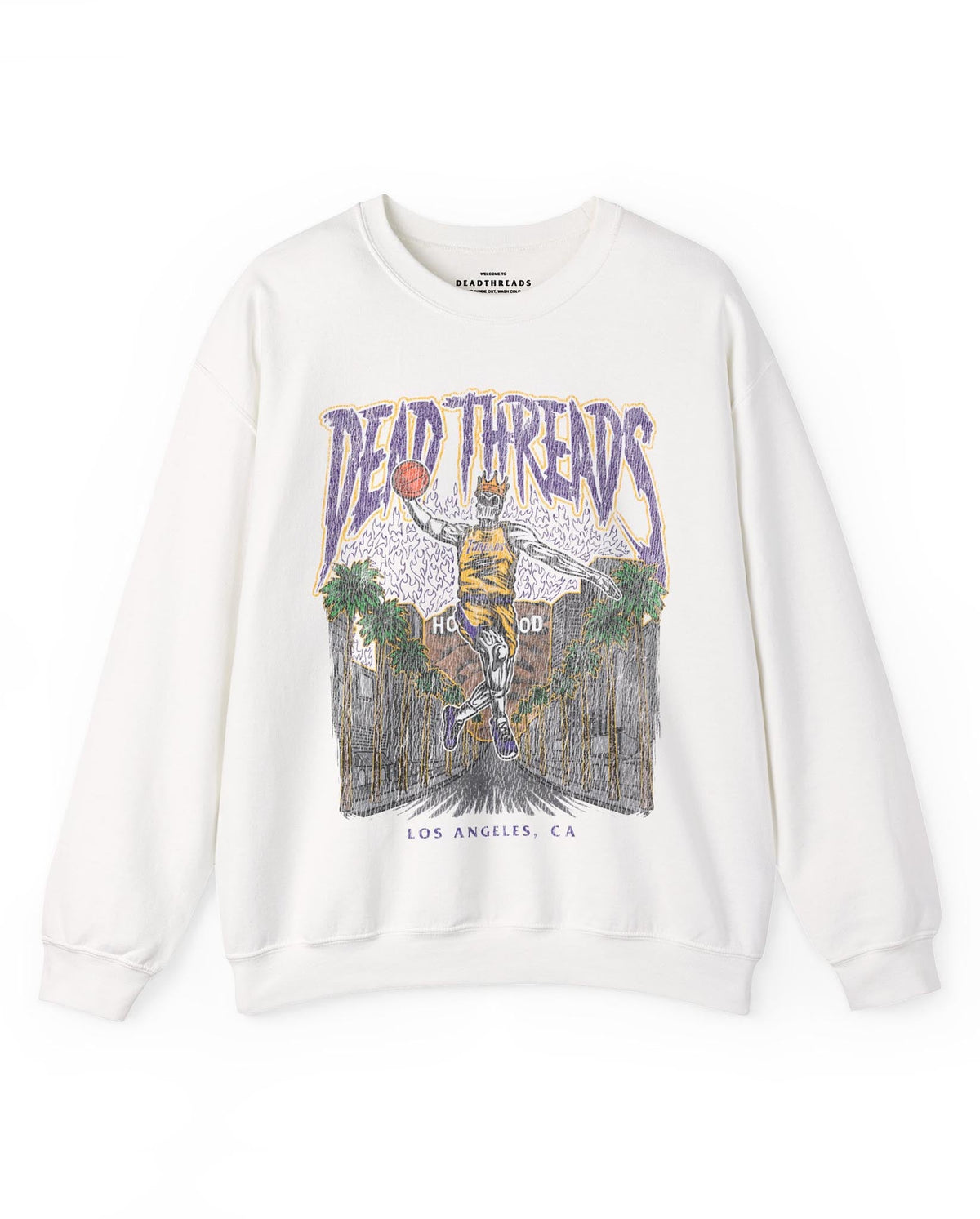LOS ANGELES BASKETBALL - CREWNECK SWEATSHIRT – Sweatshirt – Dead Threads Apparel