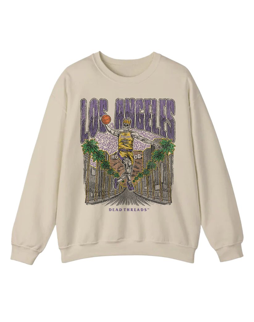 LOS ANGELES BASKETBALL CREWNECK SWEATSHIRT – Sweatshirt – Dead Threads Apparel
