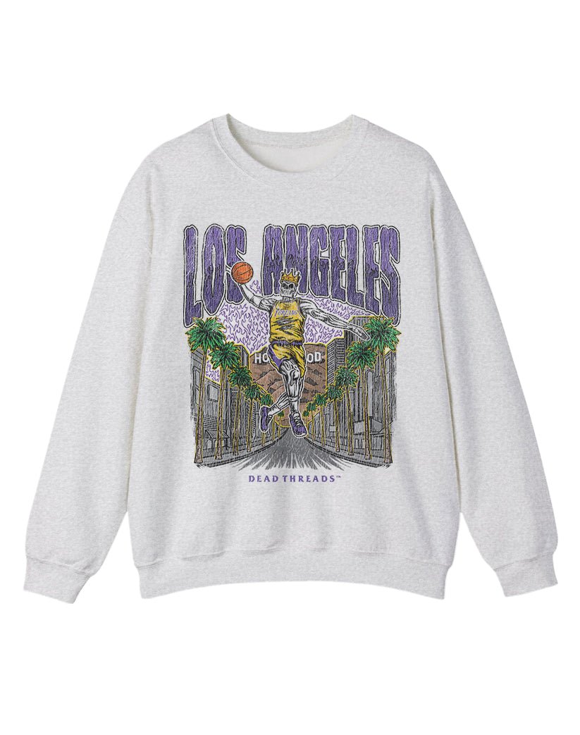 LOS ANGELES BASKETBALL CREWNECK SWEATSHIRT – Sweatshirt – Dead Threads Apparel