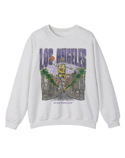 LOS ANGELES BASKETBALL CREWNECK SWEATSHIRT – Sweatshirt – Dead Threads Apparel