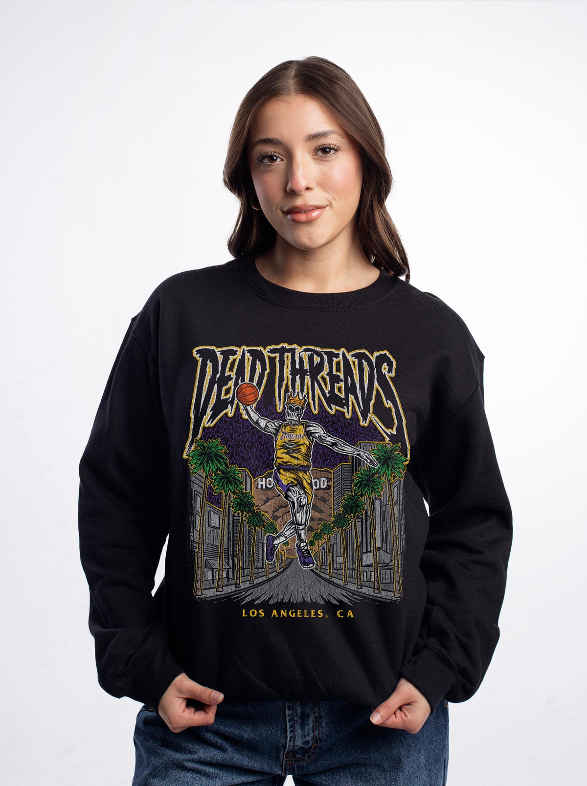 LOS ANGELES BASKETBALL - CREWNECK SWEATSHIRT – Sweatshirt – Dead Threads Apparel