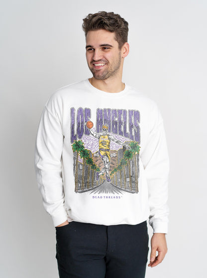 LOS ANGELES BASKETBALL CREWNECK SWEATSHIRT – Sweatshirt – Dead Threads Apparel