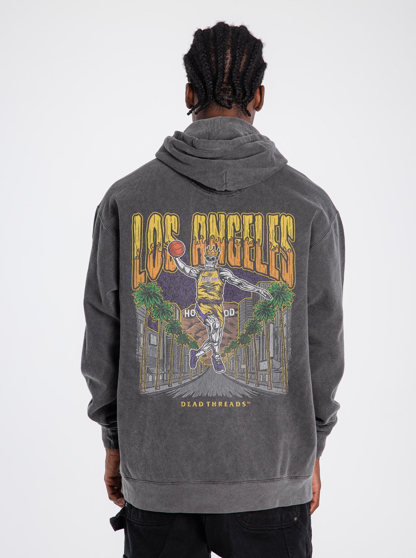 LOS ANGELES BASKETBALL - “DT ESSENTIAL" HOODIE – Hoodie – Dead Threads Apparel